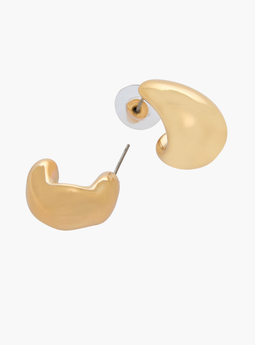 Pack of 3 Gold Tone Hoop Earrings with Pushback Closure-women-watchesandjewellery-jewellery-earrings-image-6