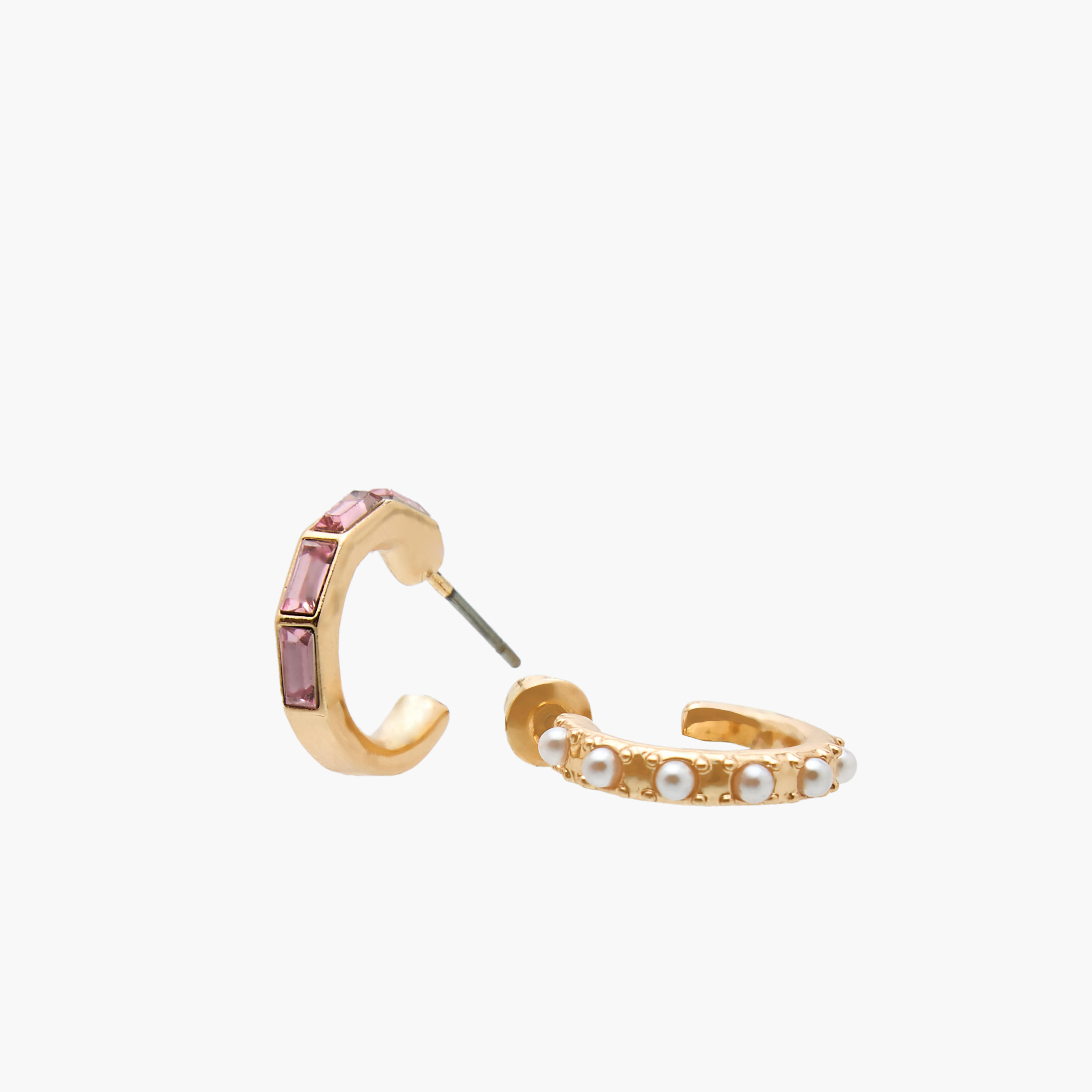 Pack of 9 Gold Finish Embellished Earrings with Pushback Closure-women-watchesandjewellery-jewellery-earrings-image-6