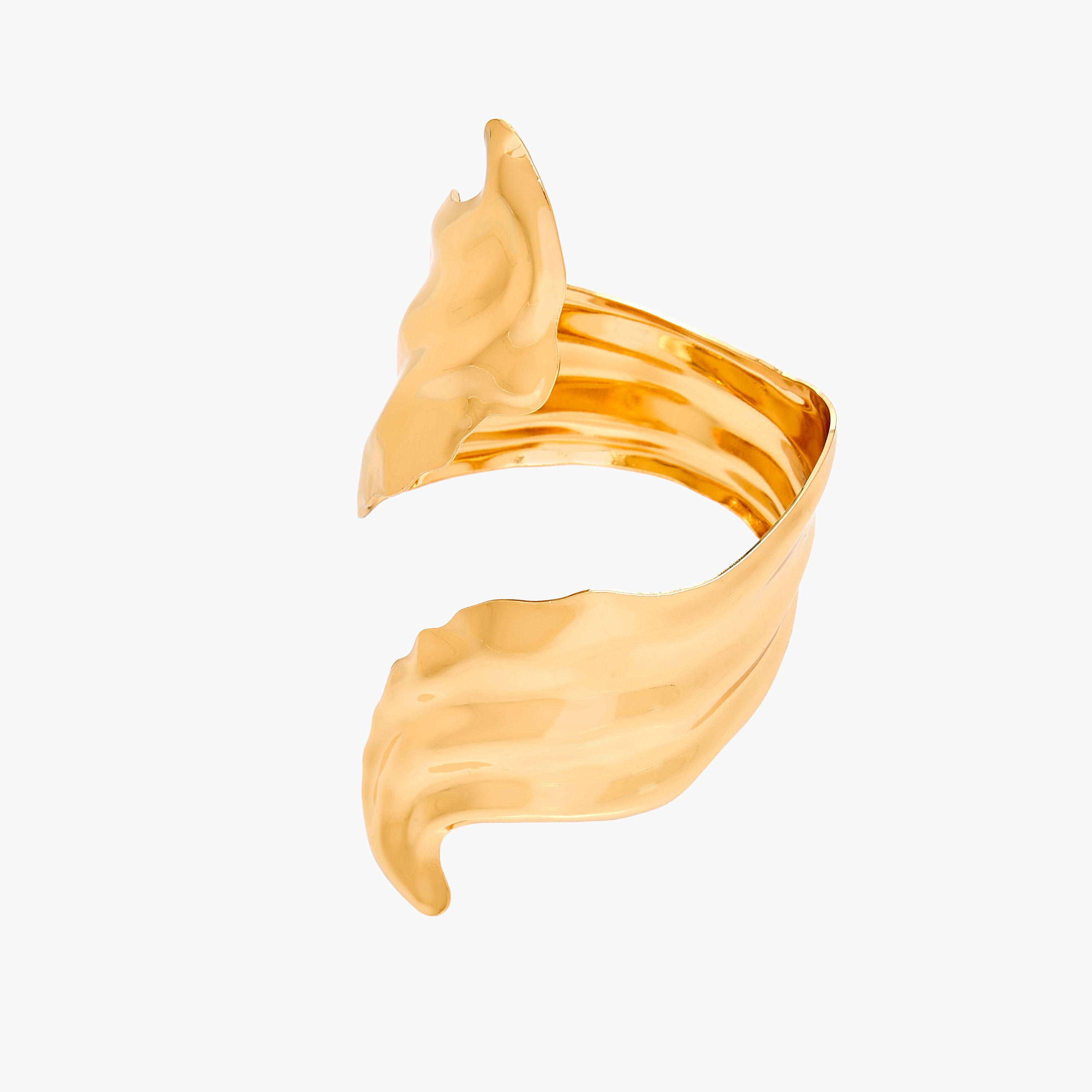 Gold Tone Textured Cuff Bracelet-women-watchesandjewellery-jewellery-banglesandbracelets-image-3