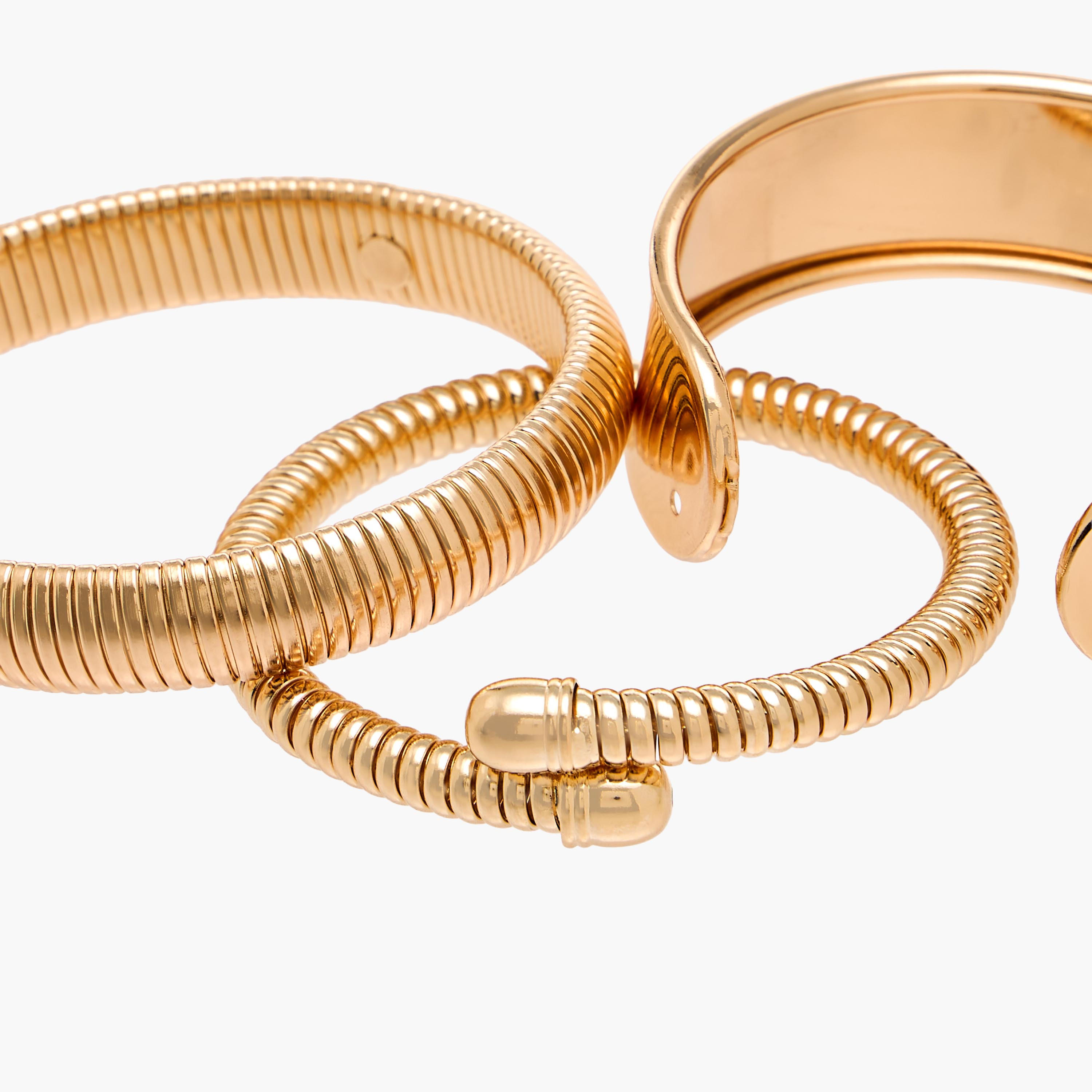 أساور بتصميم ملتف بلون معدني – طقم 3 قطع-women-watchesandjewellery-jewellery-banglesandbracelets-image-5