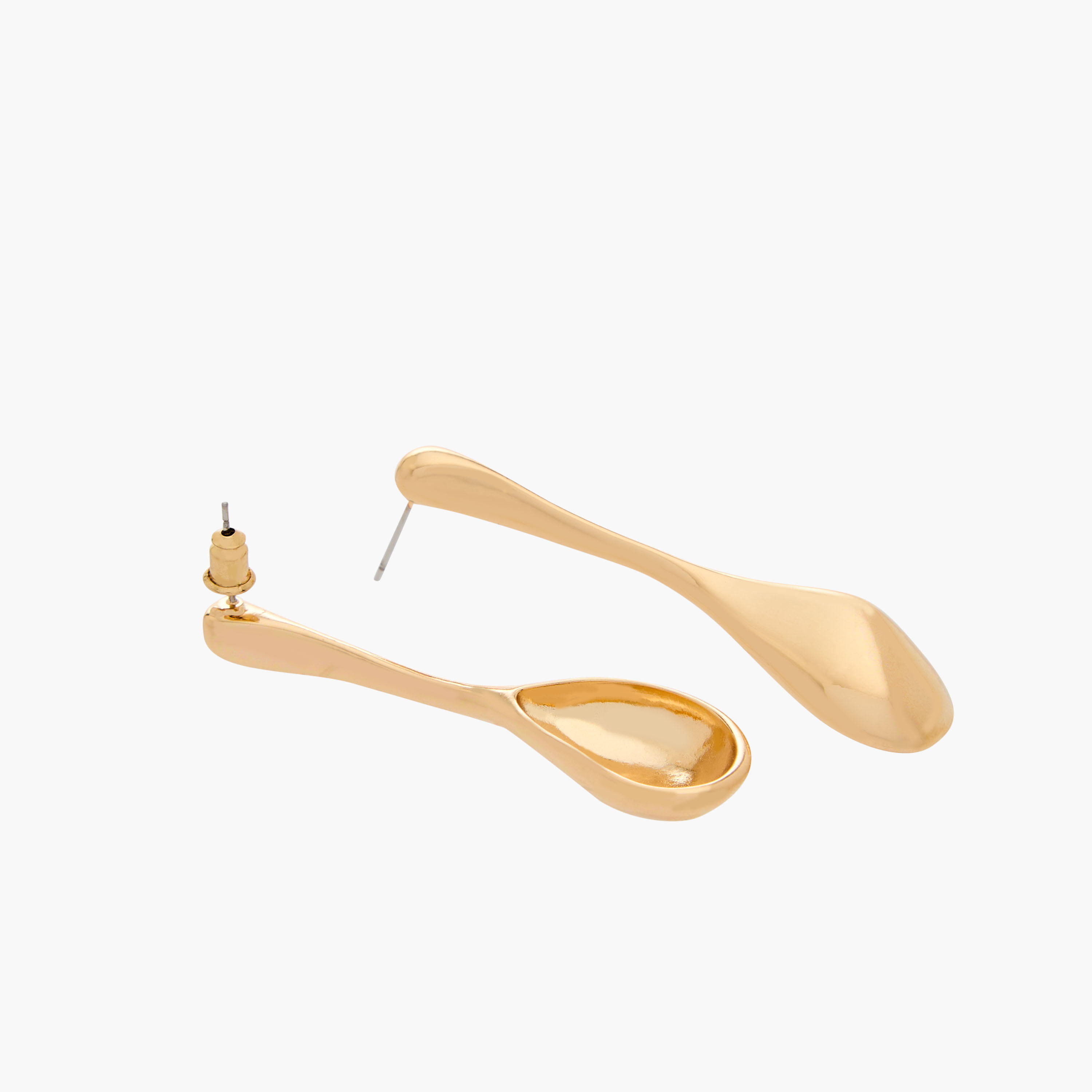 أقراط متدلية بلون ذهبي ومكبس إغلاق خلفي-women-watchesandjewellery-jewellery-earrings-image-2
