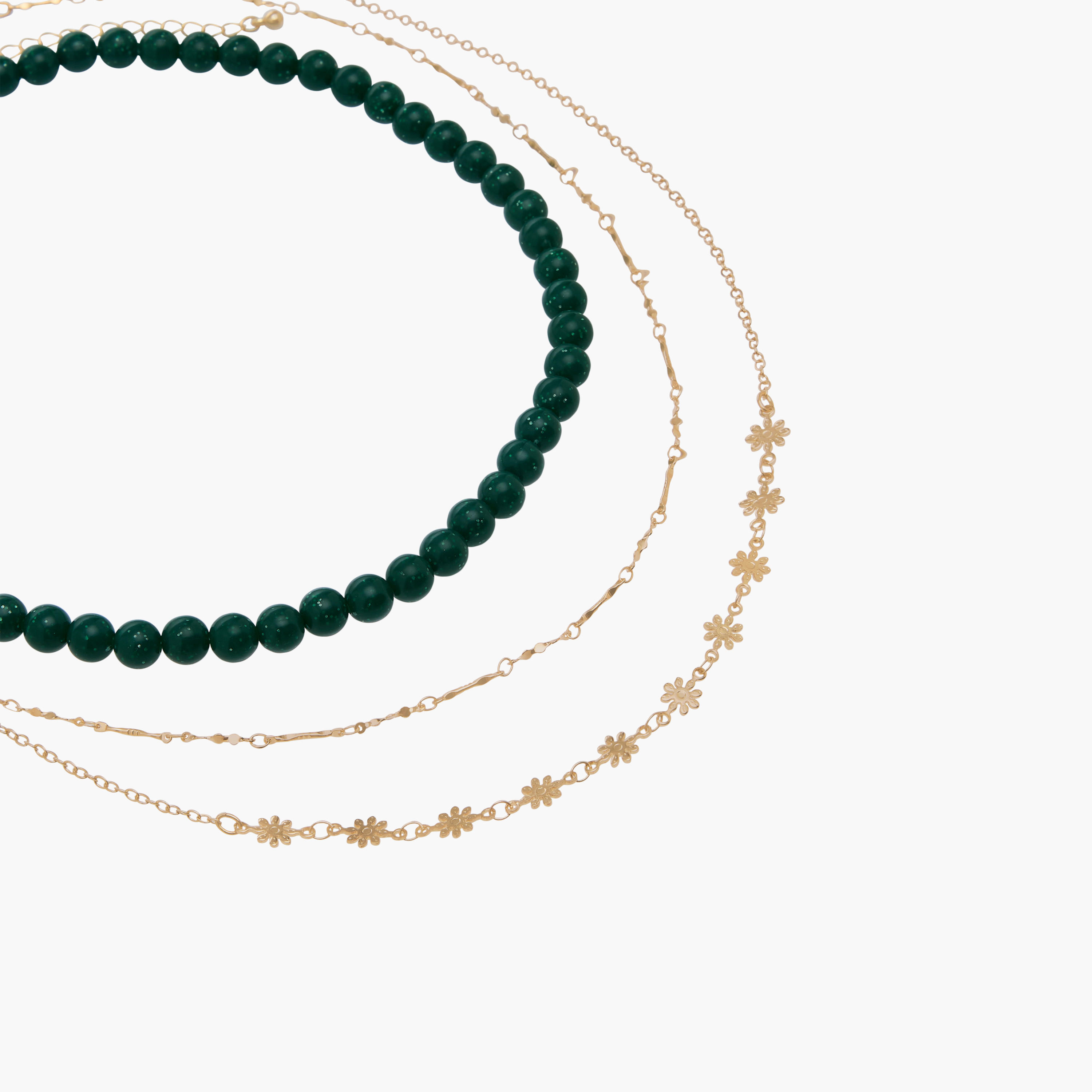 عقد بتصاميم متنوعة بلون ذهبي - طقم من 3 قطع-women-watchesandjewellery-jewellery-necklacesandpendants-image-6