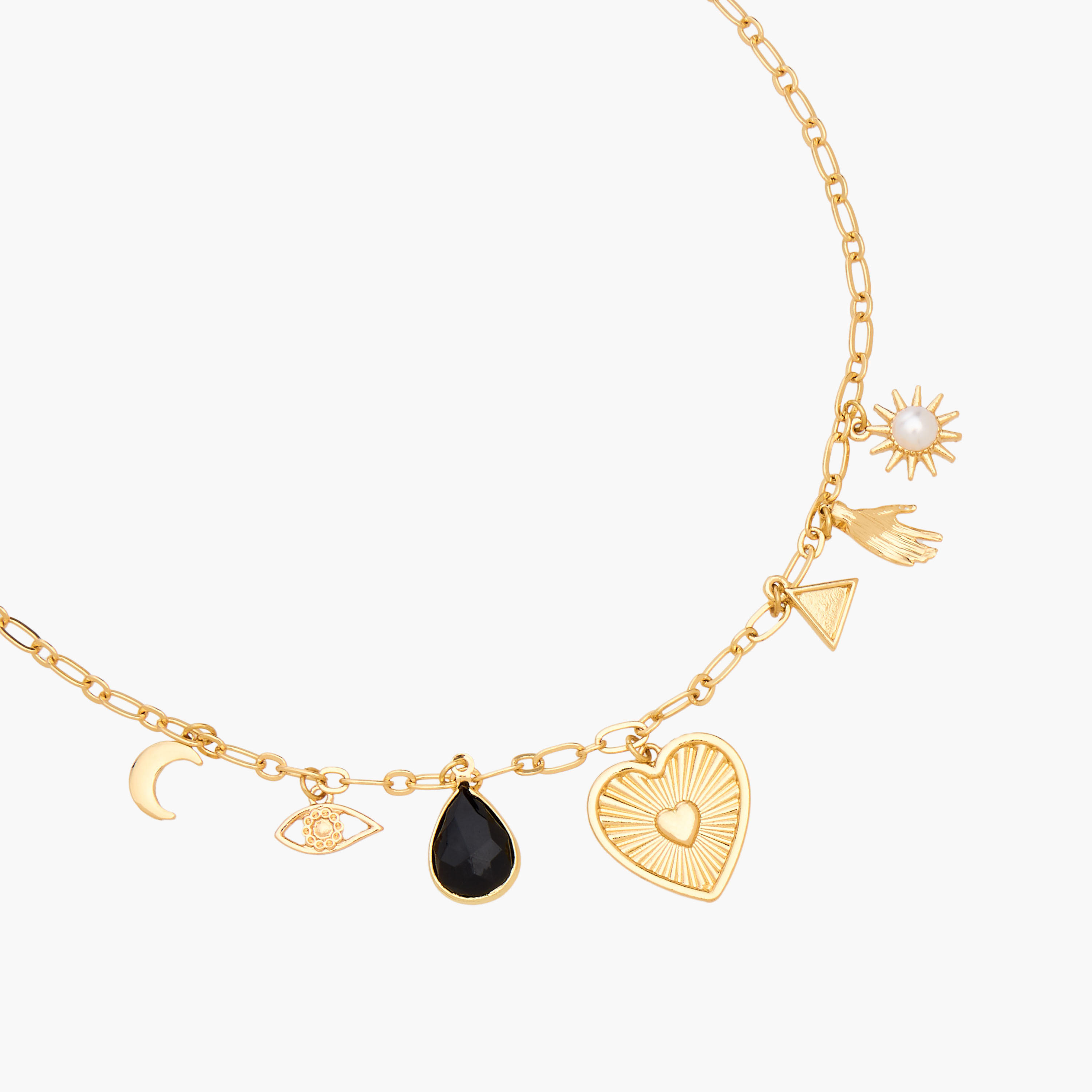 Metal Charm Choker Necklace-women-watchesandjewellery-jewellery-necklacesandpendants-image-3
