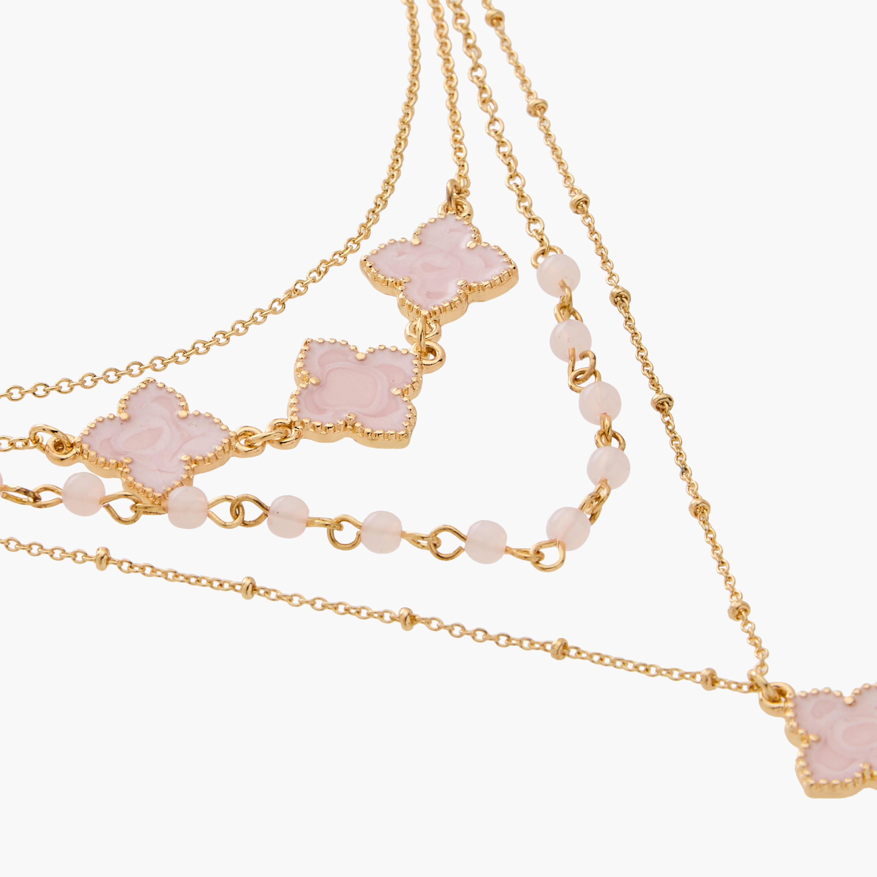 Metal Clover Charm Layered Necklace-women-watchesandjewellery-jewellery-necklacesandpendants-image-5