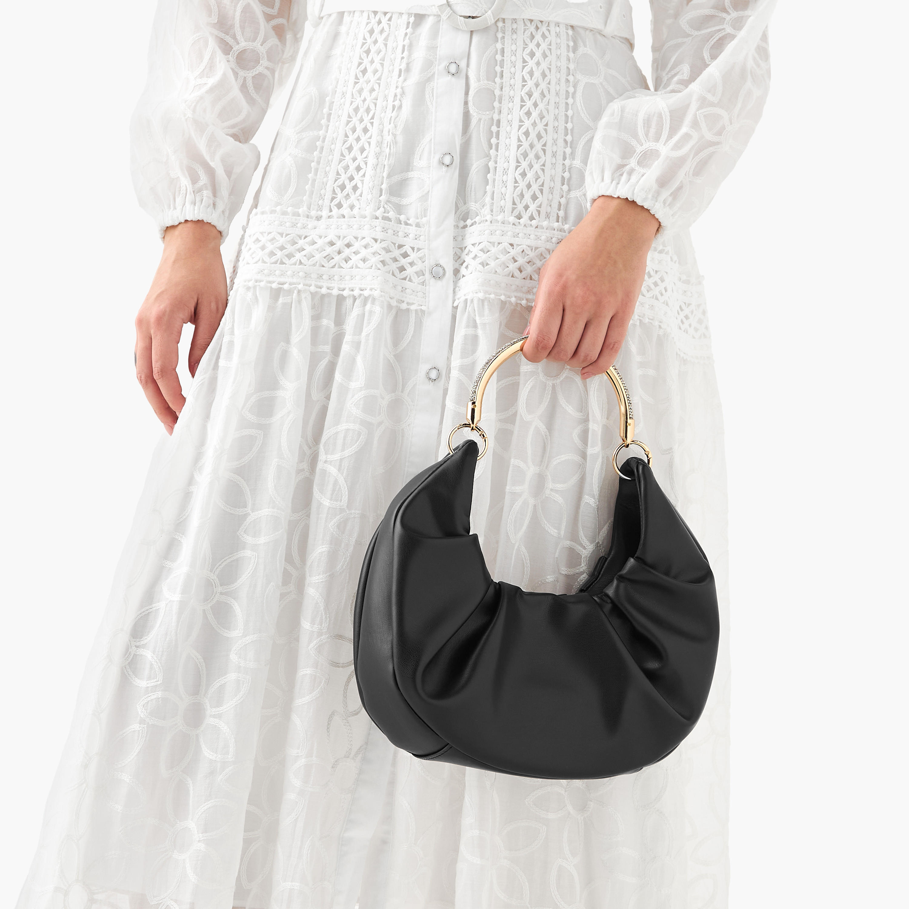 Ruched Hobo Bag with Adjustable Strap-women-bagsandwallets-handbags-image-2