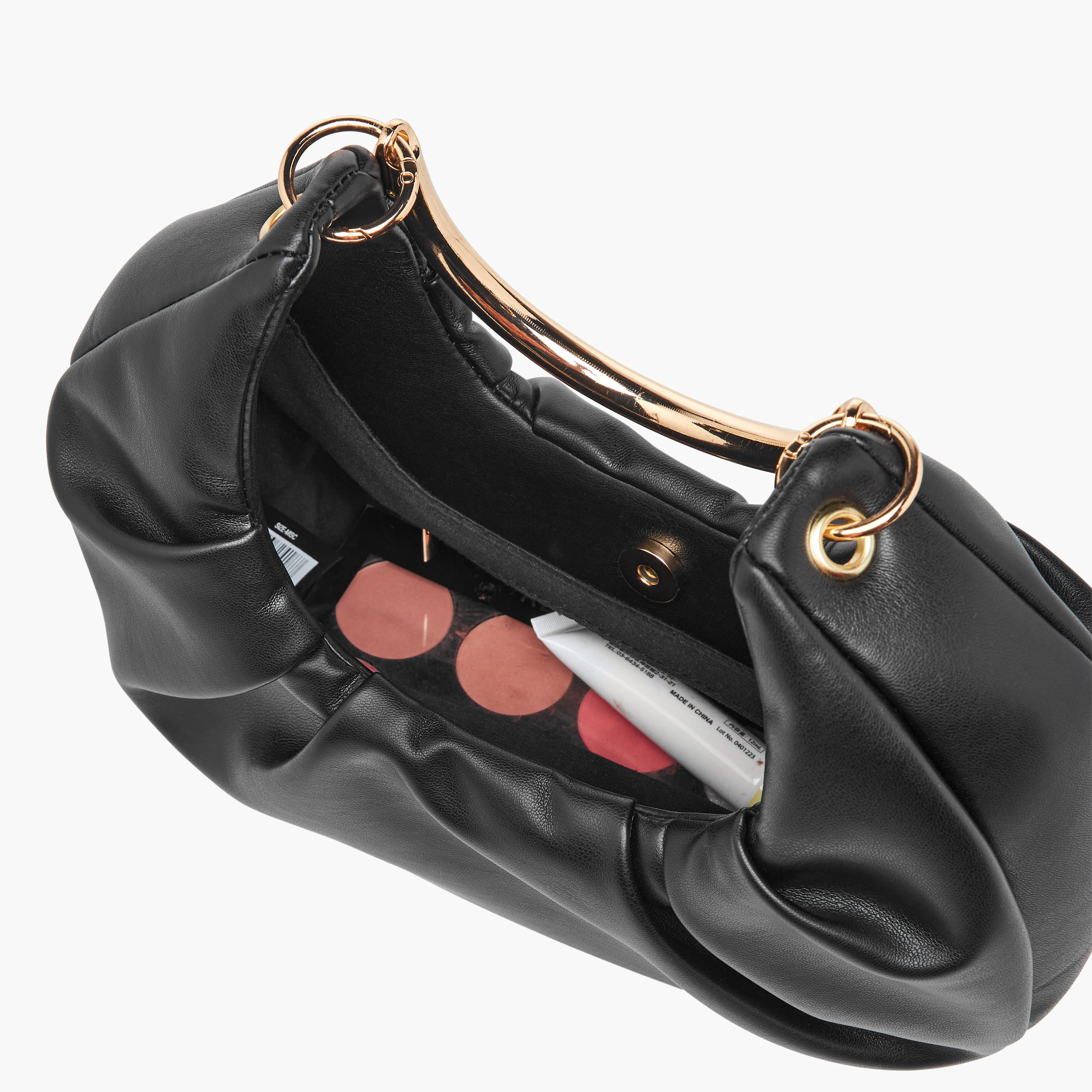Ruched Hobo Bag with Adjustable Strap-women-bagsandwallets-handbags-image-9