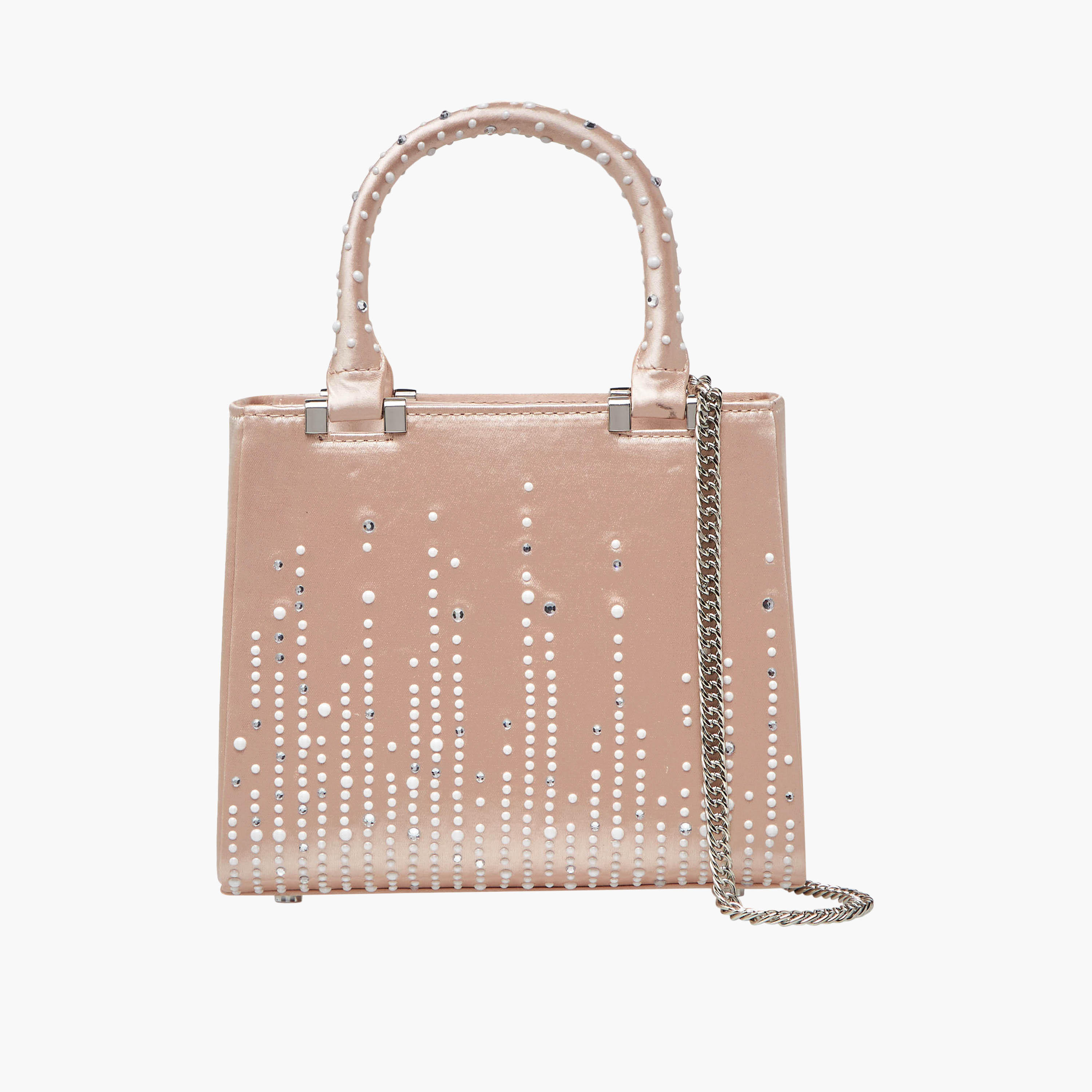 Embellished Mini Tote Bag with Detachable Chain Strap-women-bagsandwallets-handbags-image-1