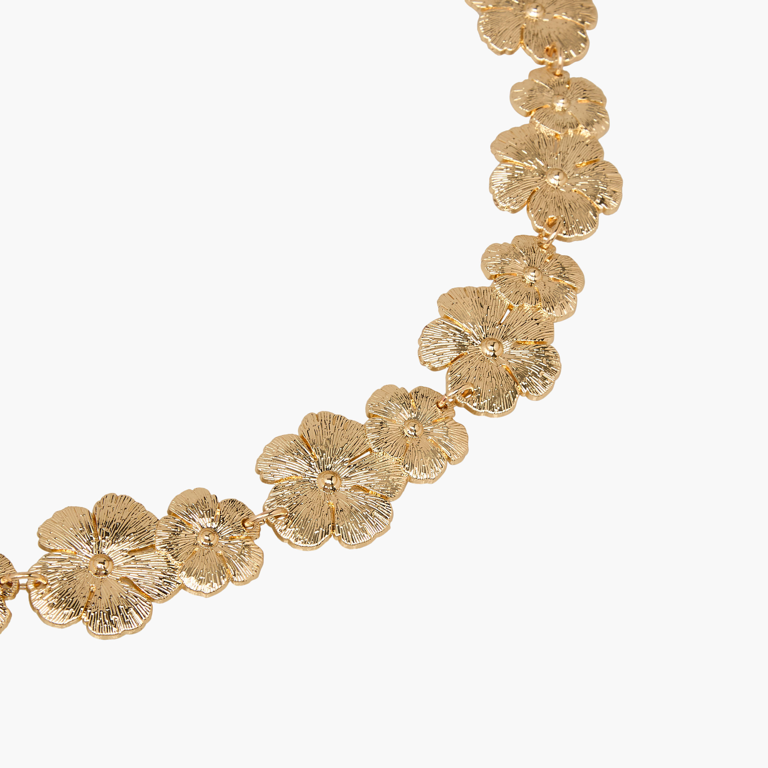 Metallic Belt with Floral Chain Design-women-clothingaccessories-belts-image-5