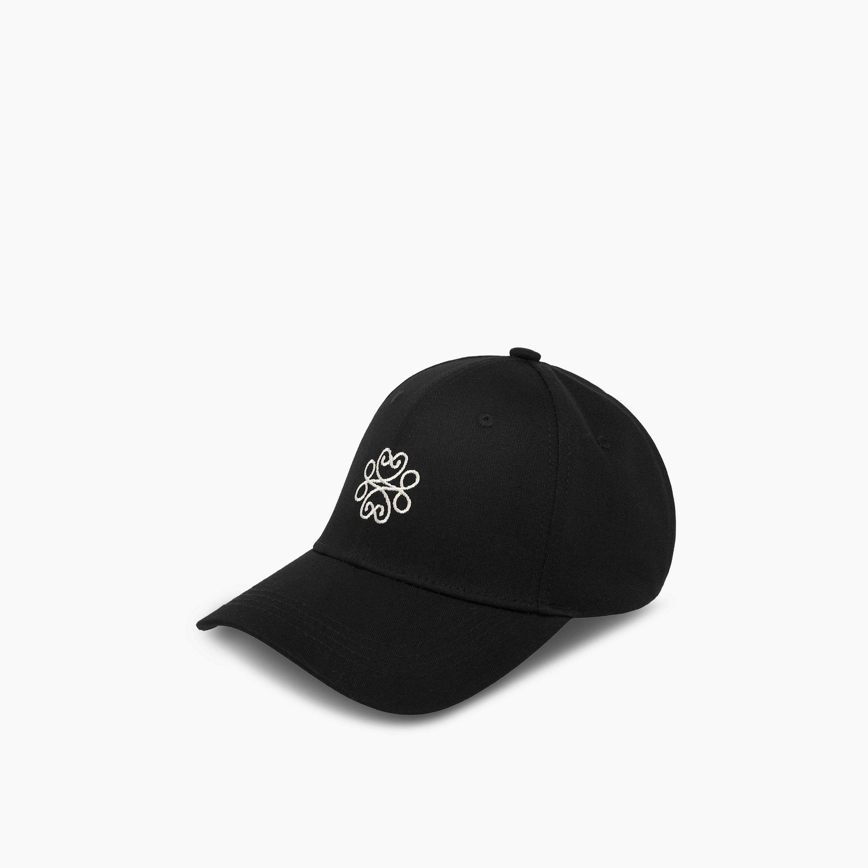 Embroidered Cap with Buckled Strap Closure-women-clothingaccessories-capsandhats-image-3