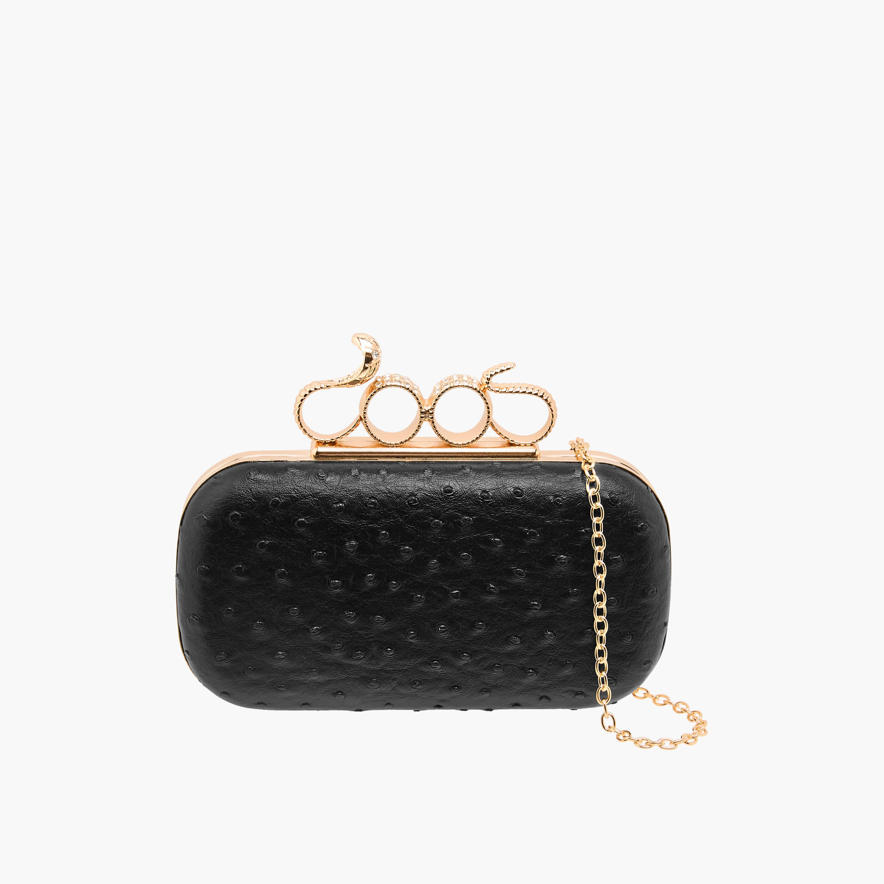 شنطة كلاتش بارزة الملمس بحزام سلسلة قابل للفصل-women-bagsandwallets-handbags-image-8