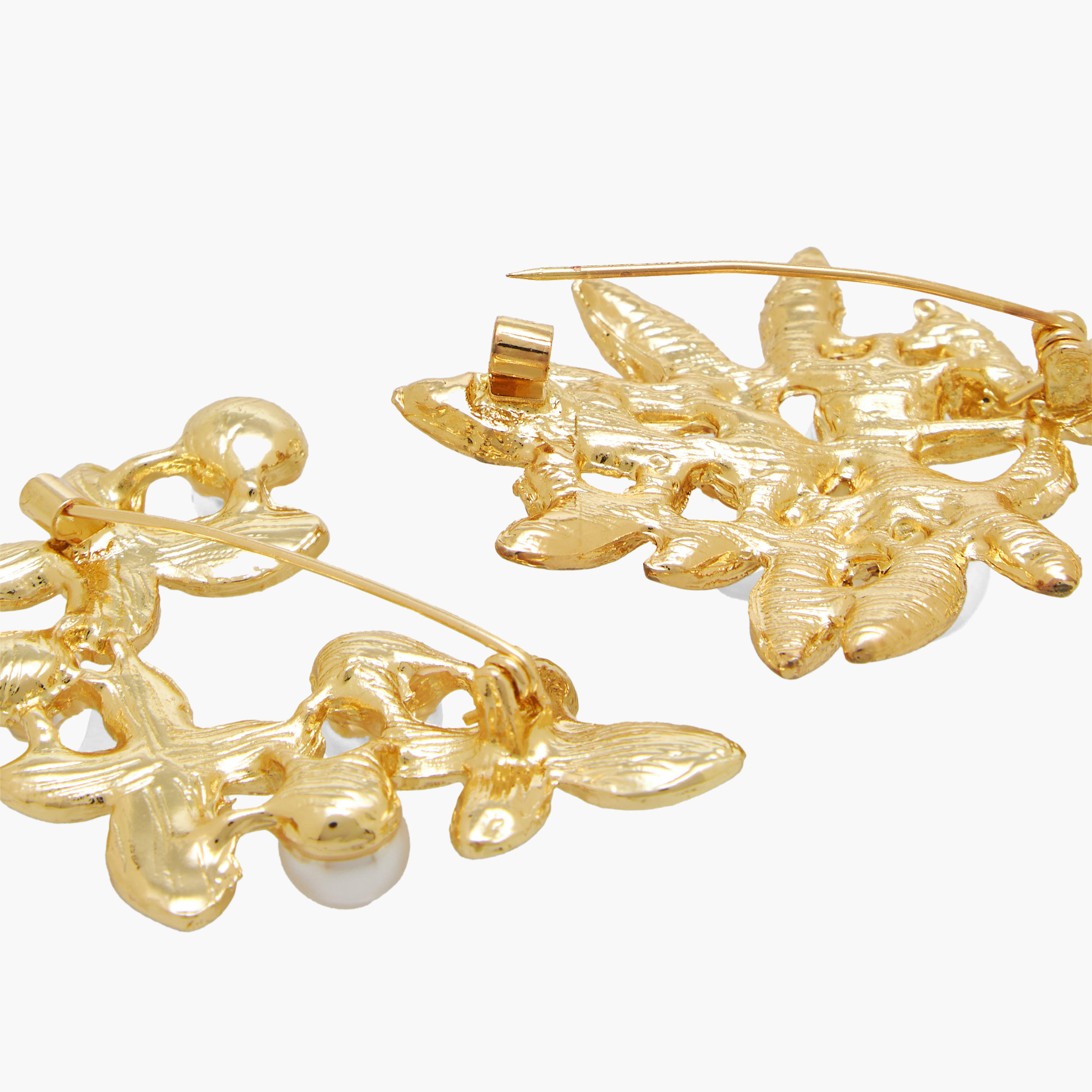 دبوس بتزيينات لؤلؤ وأحجار وتشطيب ميتاليك - طقم من قطعتين-women-clothingaccessories-novelties-image-3
