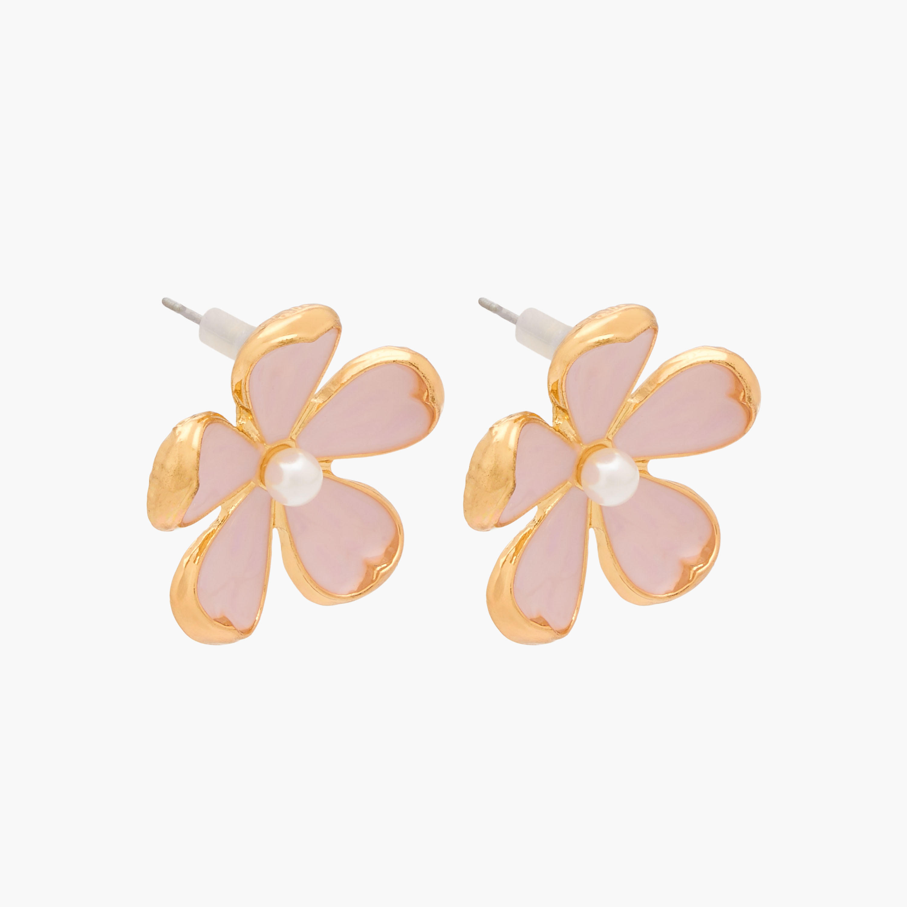 حلقان مينا بتشطيب ذهبي ومكبس إغلاق من جلو - عبوة من قطعتين-women-watchesandjewellery-jewellery-earrings-image-3
