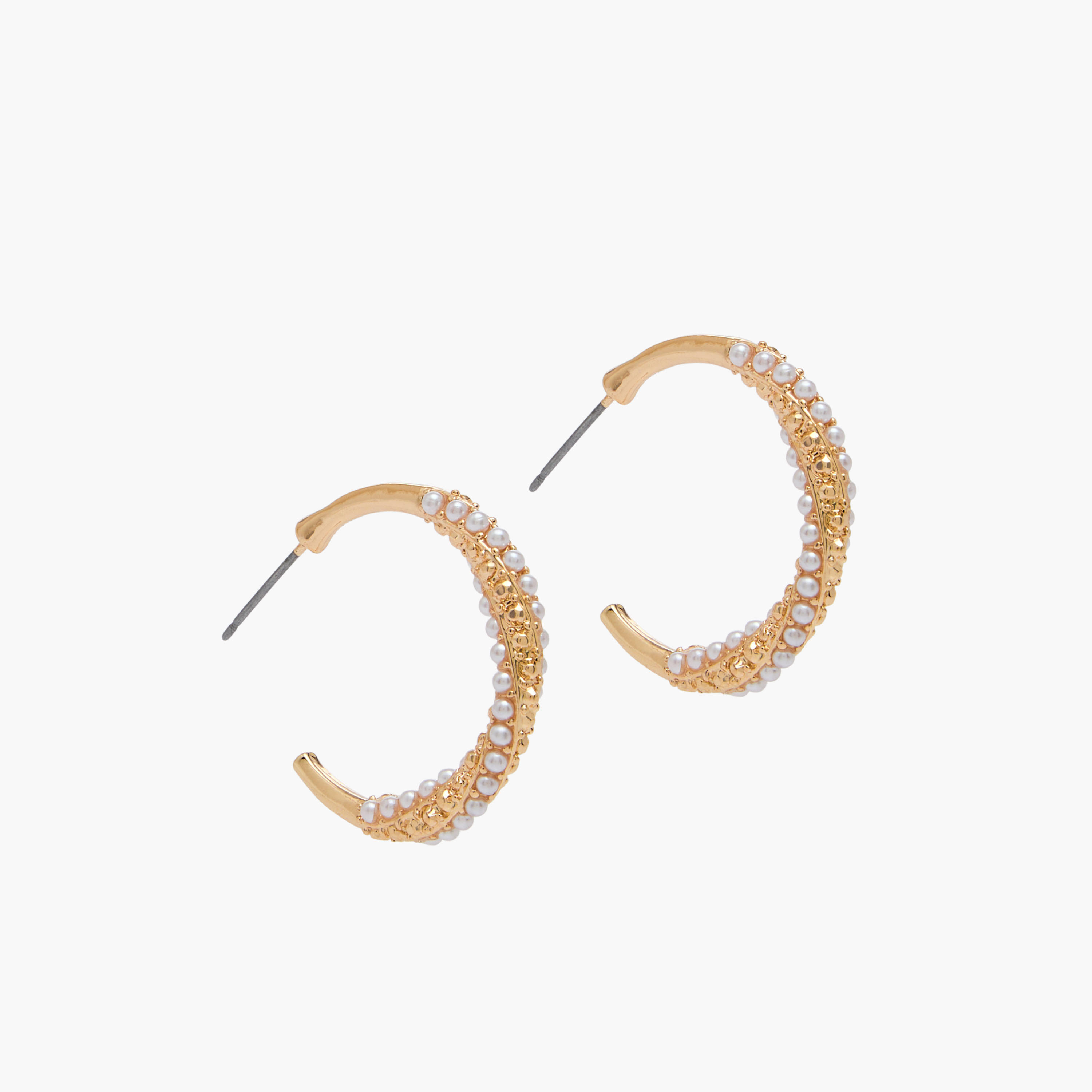 Pack of 2 Metallic Hoop Earrings with Pushback Closure-women-watchesandjewellery-jewellery-earrings-image-5