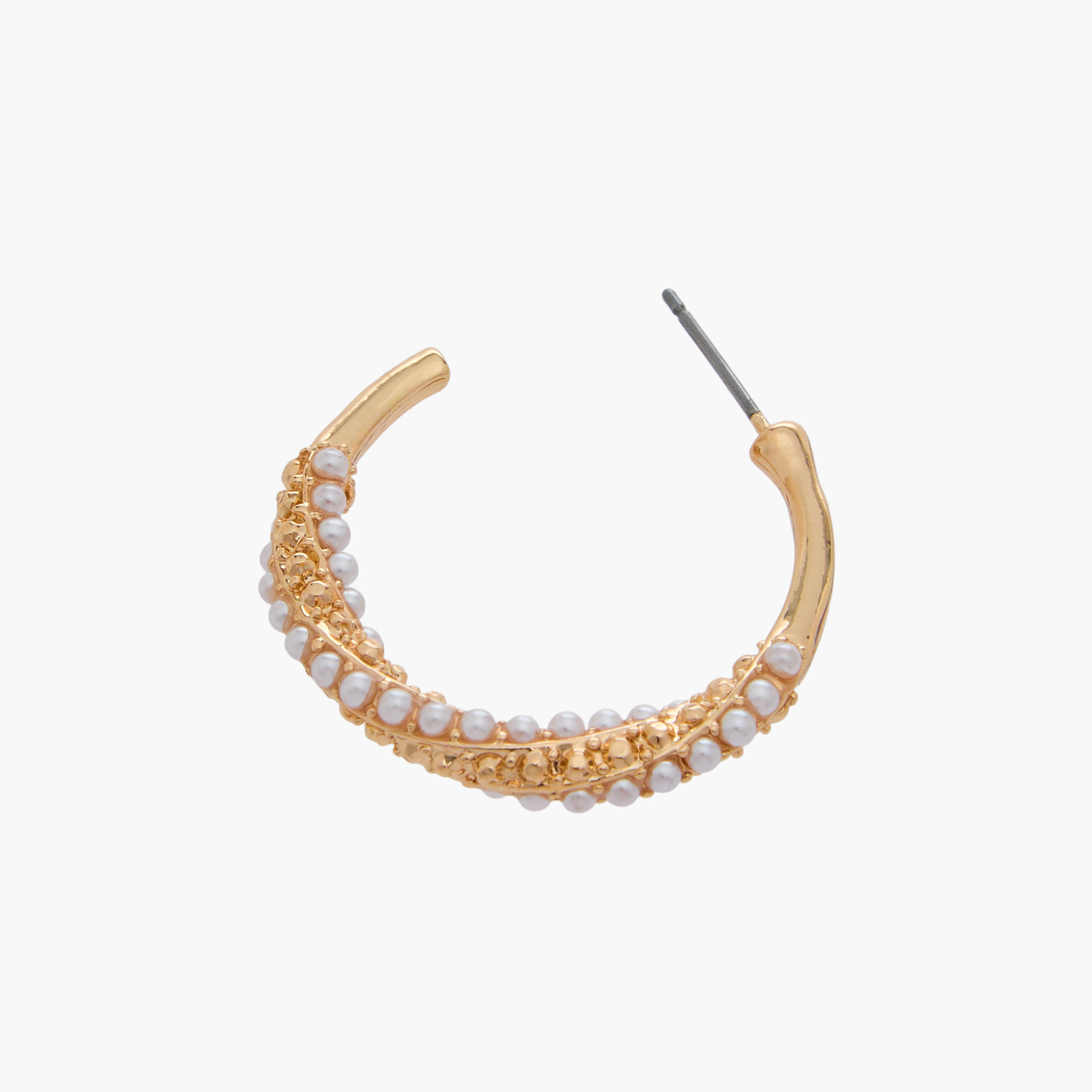 Pack of 2 Metallic Hoop Earrings with Pushback Closure-women-watchesandjewellery-jewellery-earrings-image-7