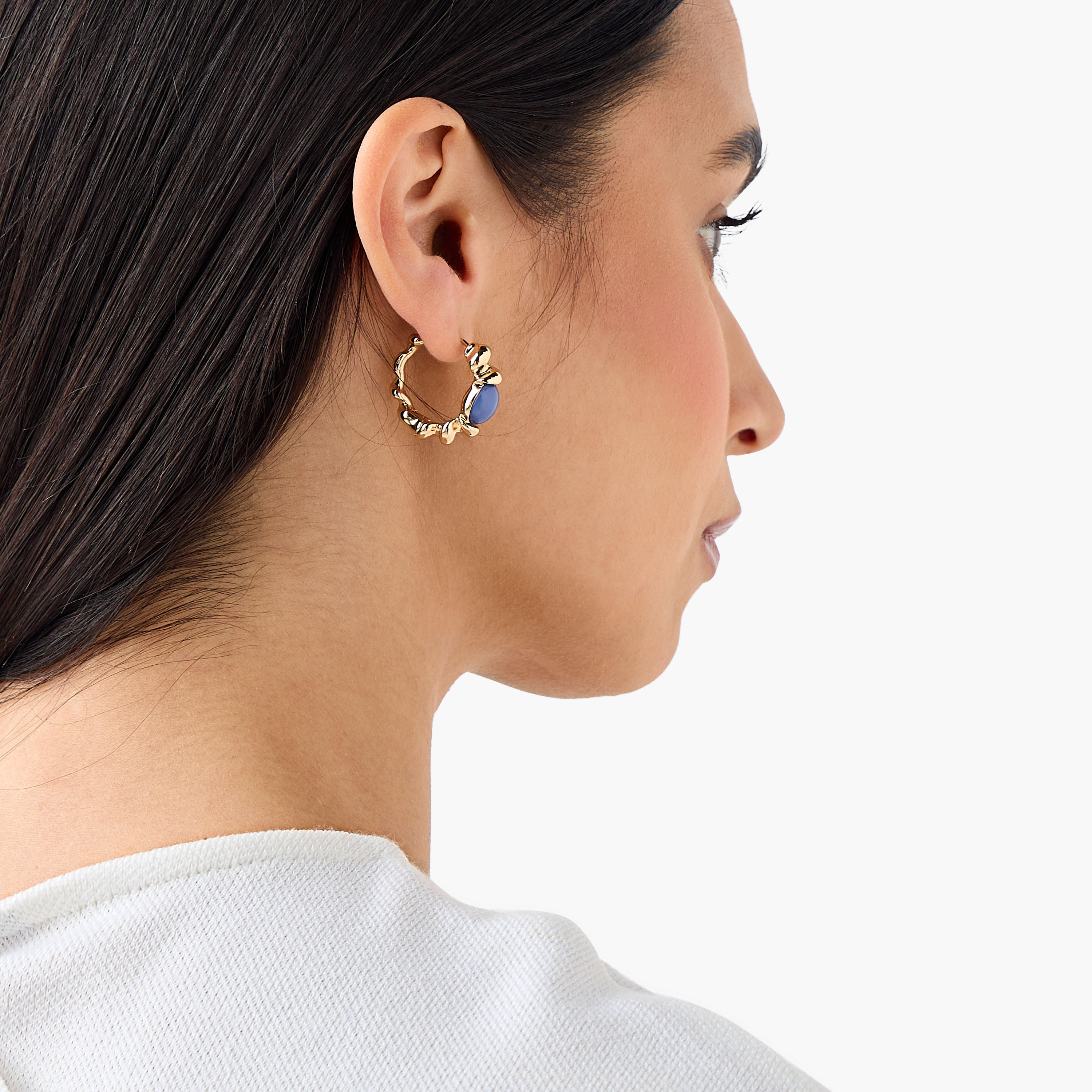 حلق بتزيينات راتنج وتشطيب ذهبي - طقم من زوجين-women-watchesandjewellery-jewellery-earrings-image-2