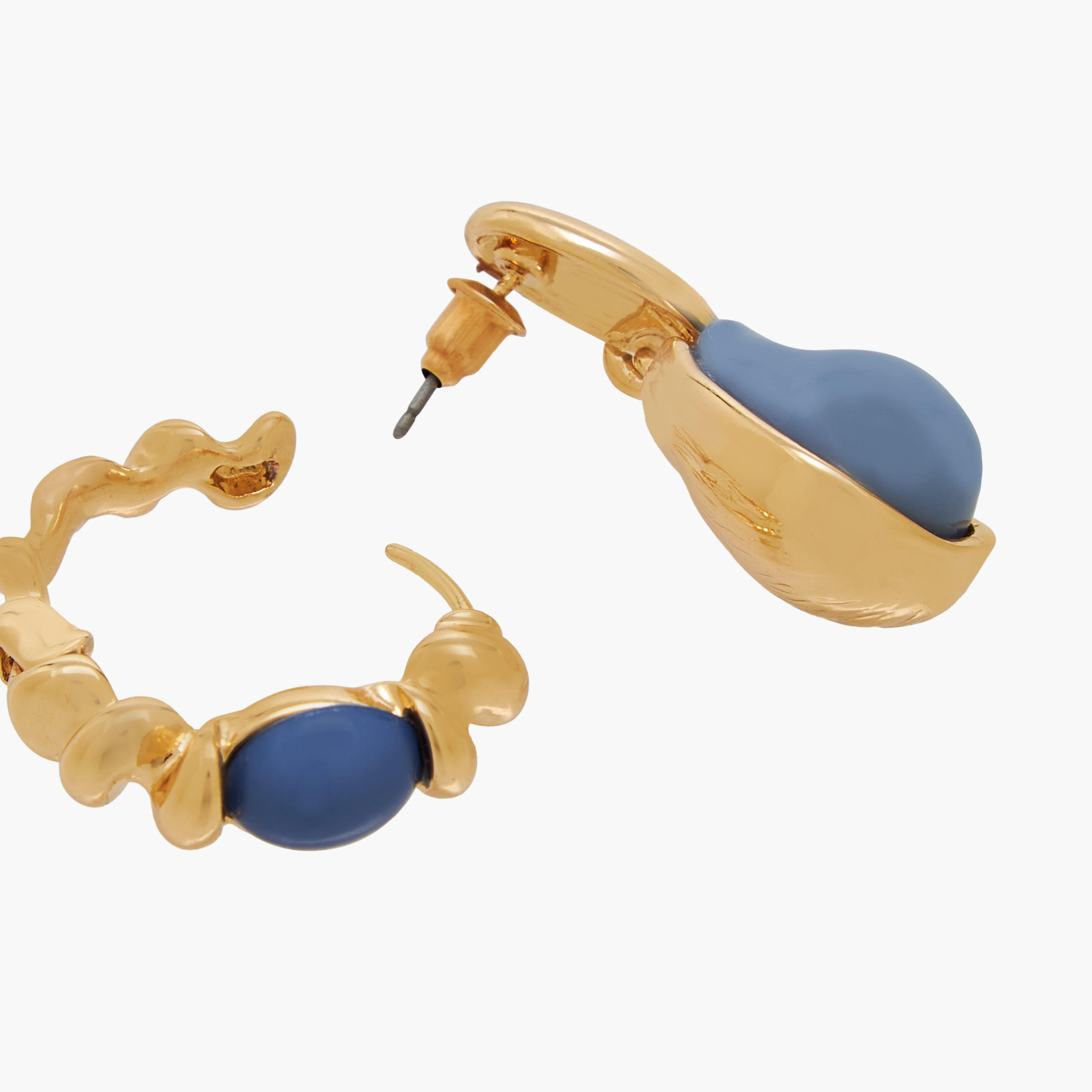 حلق بتزيينات راتنج وتشطيب ذهبي - طقم من زوجين-women-watchesandjewellery-jewellery-earrings-image-5