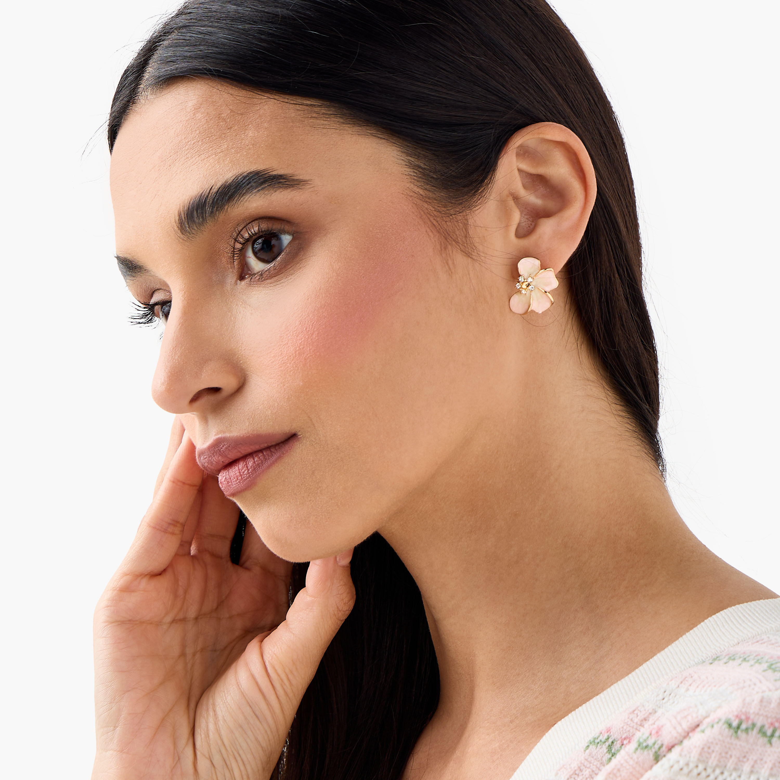 Pack of 3 Floral Embellished Earrings with Pushback Closure-women-watchesandjewellery-jewellery-earrings-image-2