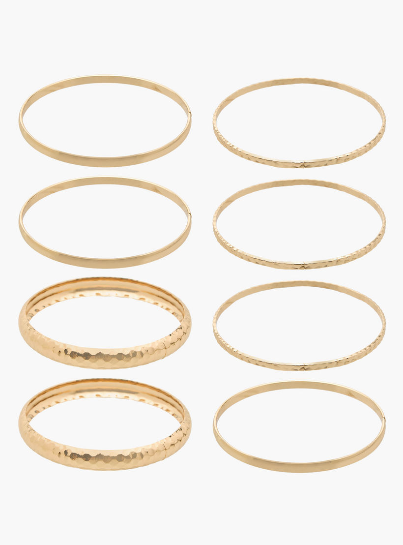 Pack of 8 Metallic Finish Bangle-women-watchesandjewellery-jewellery-banglesandbracelets-image-1
