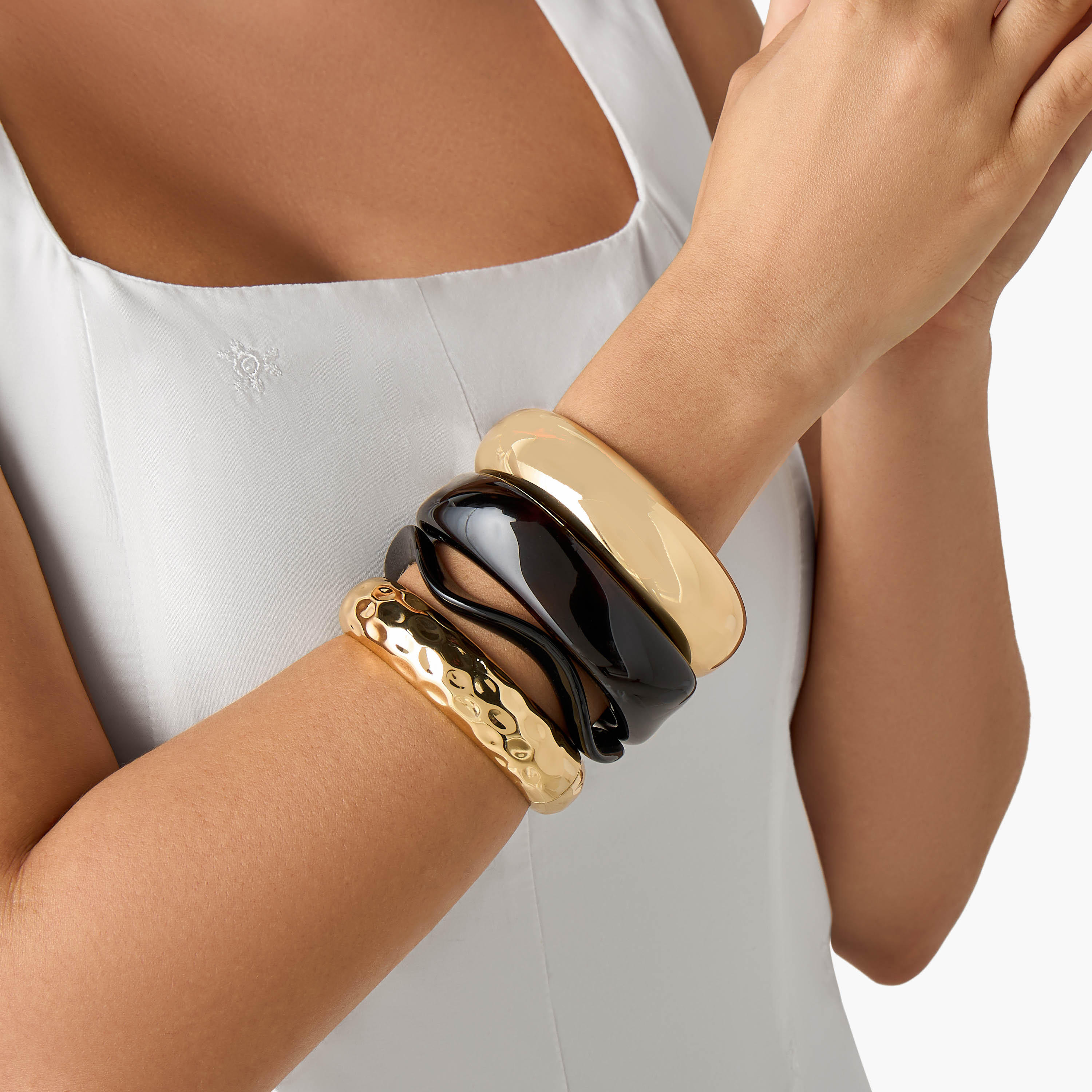 أساور راتنج ميتاليك - عبوة 4 قطع-women-watchesandjewellery-jewellery-banglesandbracelets-image-2
