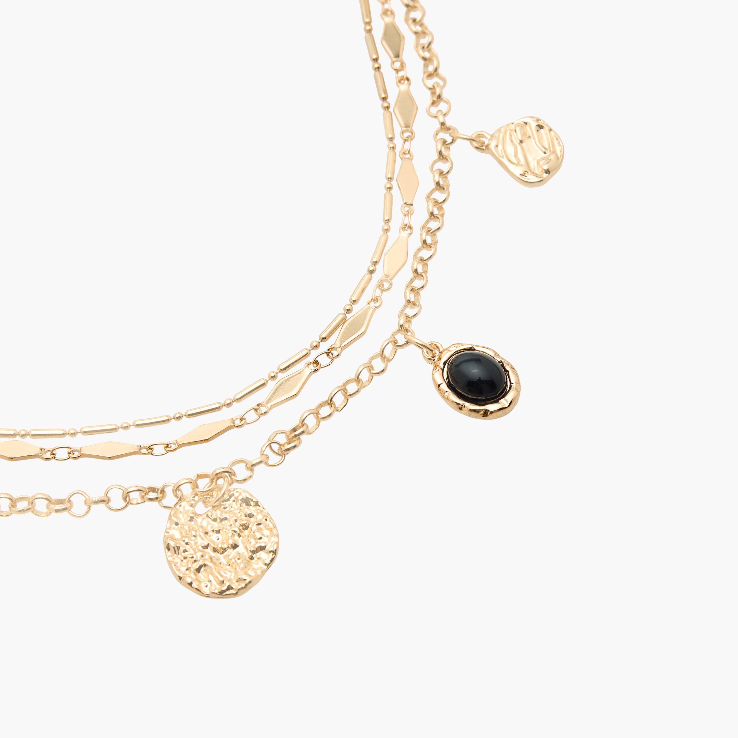 عقد معدن بتصميم طبقات ودلاية-women-watchesandjewellery-jewellery-necklacesandpendants-image-3