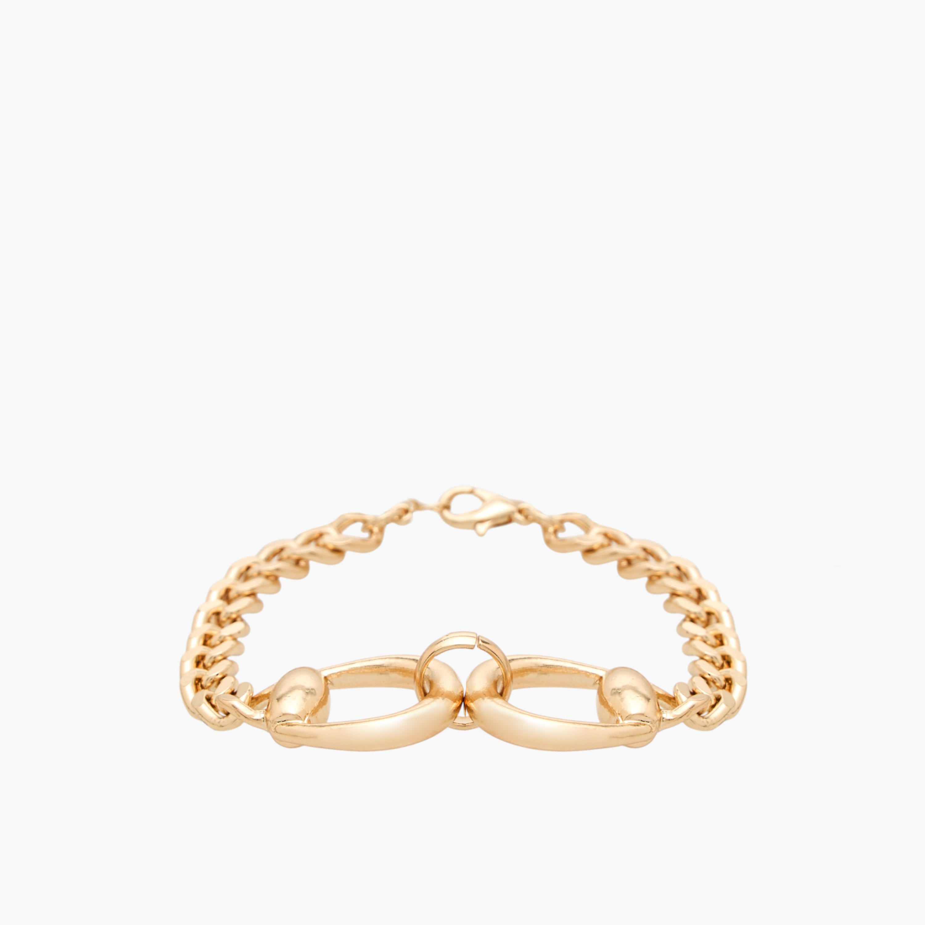 سوار سلسلة شانكي سنافل بتشطيب ميتالك-women-watchesandjewellery-jewellery-banglesandbracelets-image-1