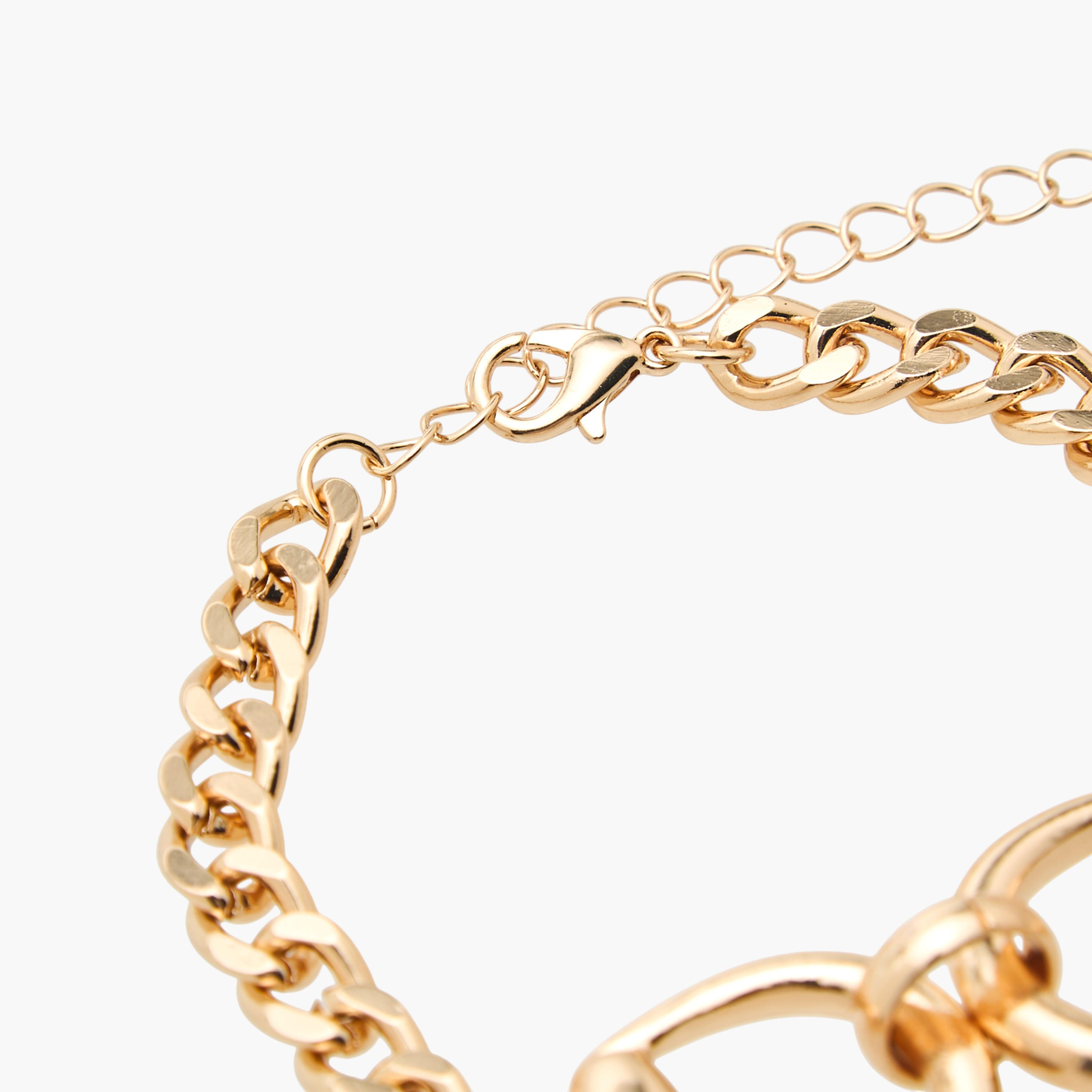 سوار سلسلة شانكي سنافل بتشطيب ميتالك-women-watchesandjewellery-jewellery-banglesandbracelets-image-5