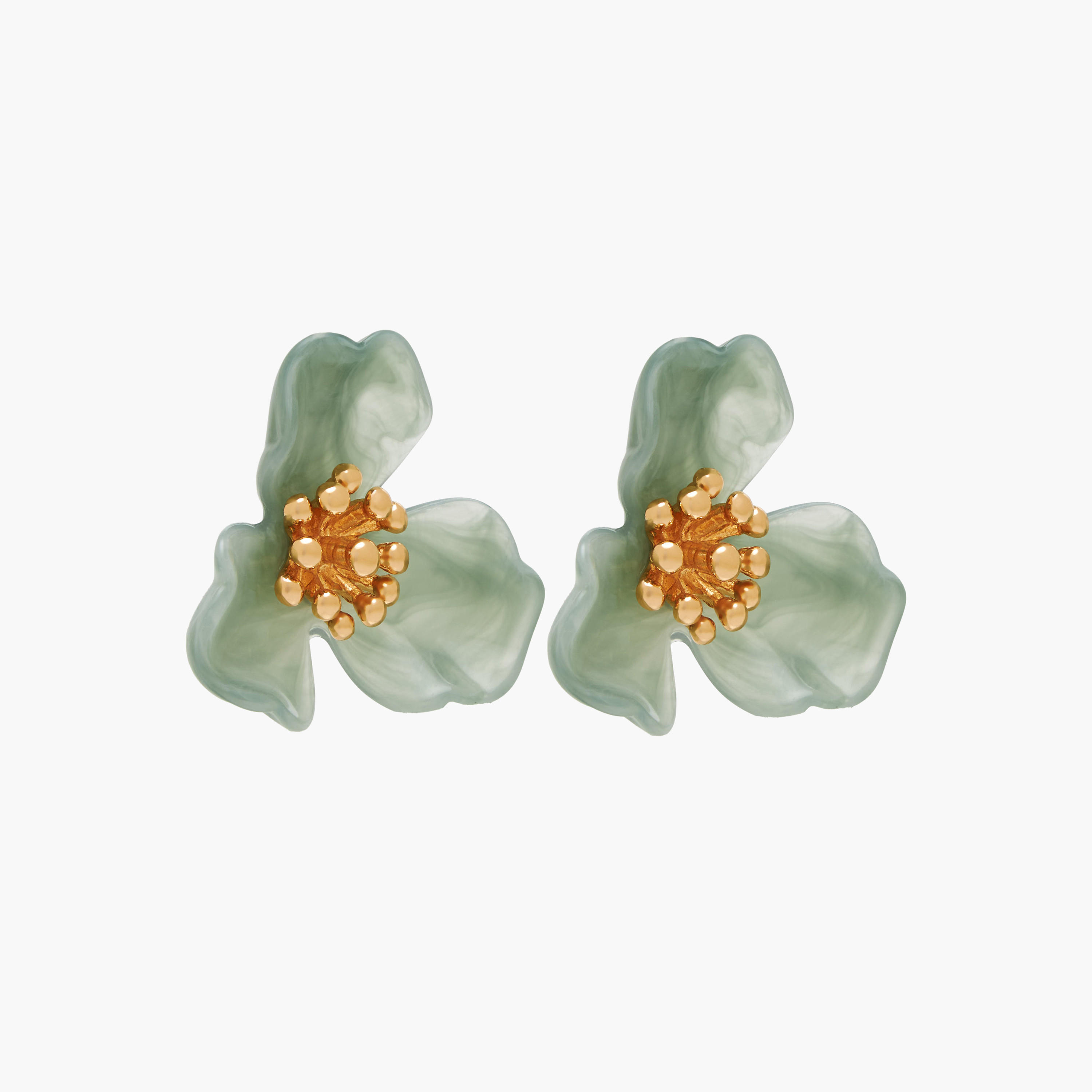 Resin Finish Flower Stud Earring with Pushback Closure-women-watchesandjewellery-jewellery-earrings-image-3