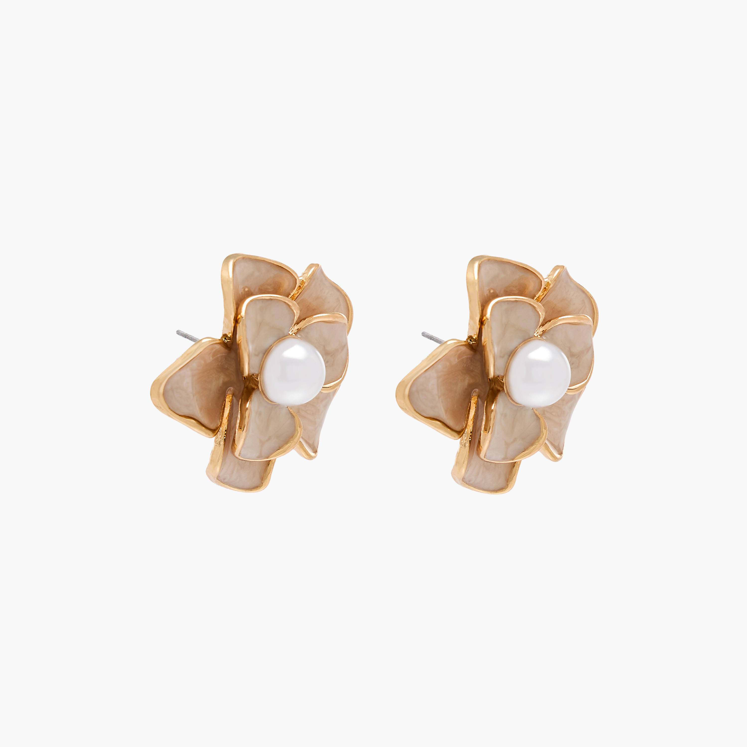 حلق بتصميم زهرة مرصعة باللؤلؤ بمشبك إغلاق خلفي-women-watchesandjewellery-jewellery-earrings-image-3