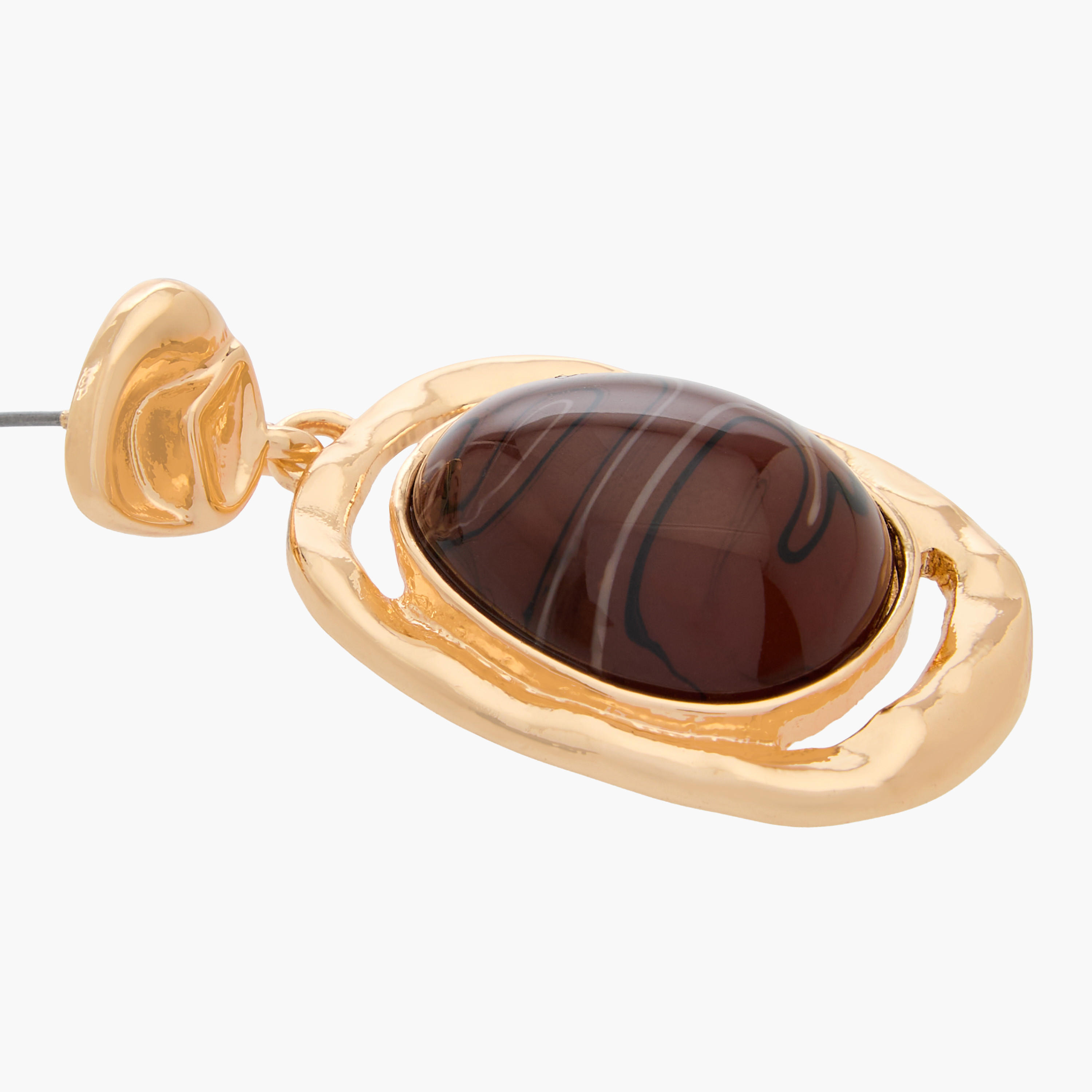 أقراط متدلية معدنية مزينة بمكبس إغلاق خلفي-women-watchesandjewellery-jewellery-earrings-image-5