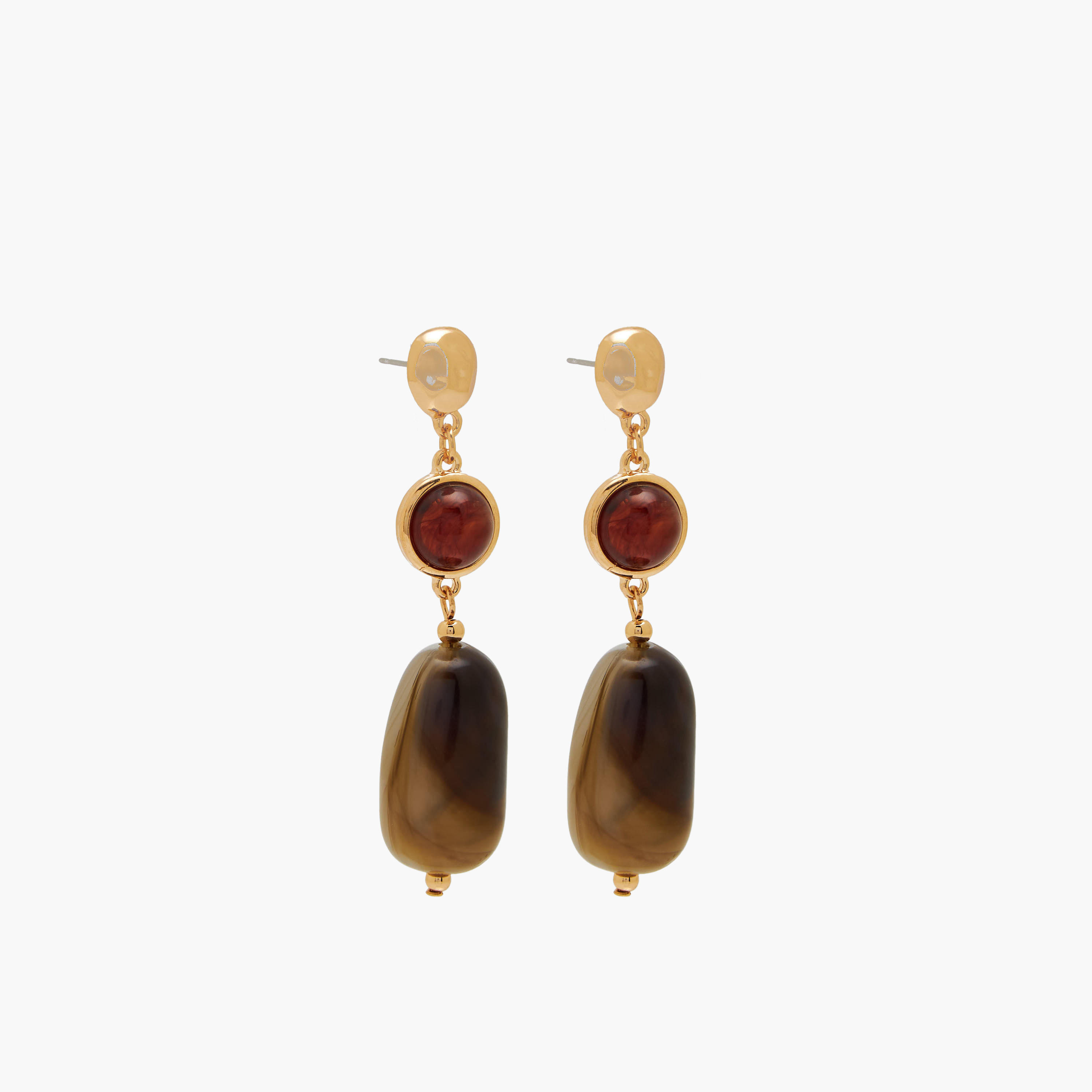 Resin Finish Drop Earrings with Pushback Closure-women-watchesandjewellery-jewellery-earrings-image-1