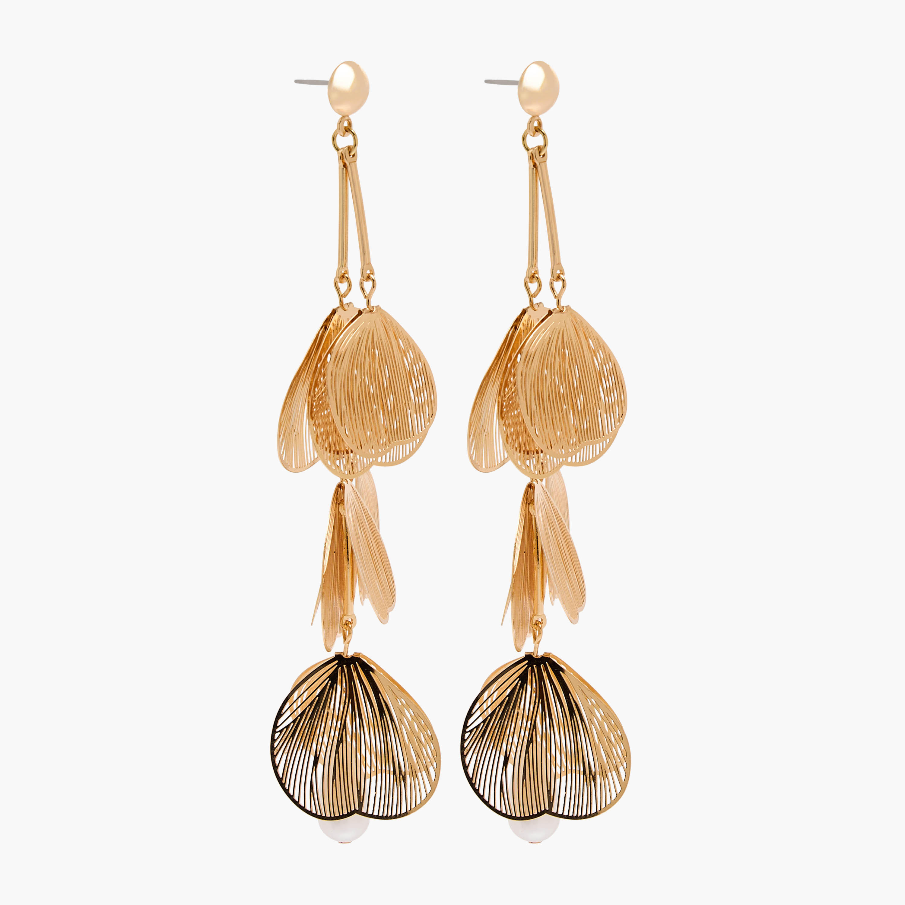 حلق ميتاليك متدلي بمشبك إغلاق خلفي-women-watchesandjewellery-jewellery-earrings-image-3