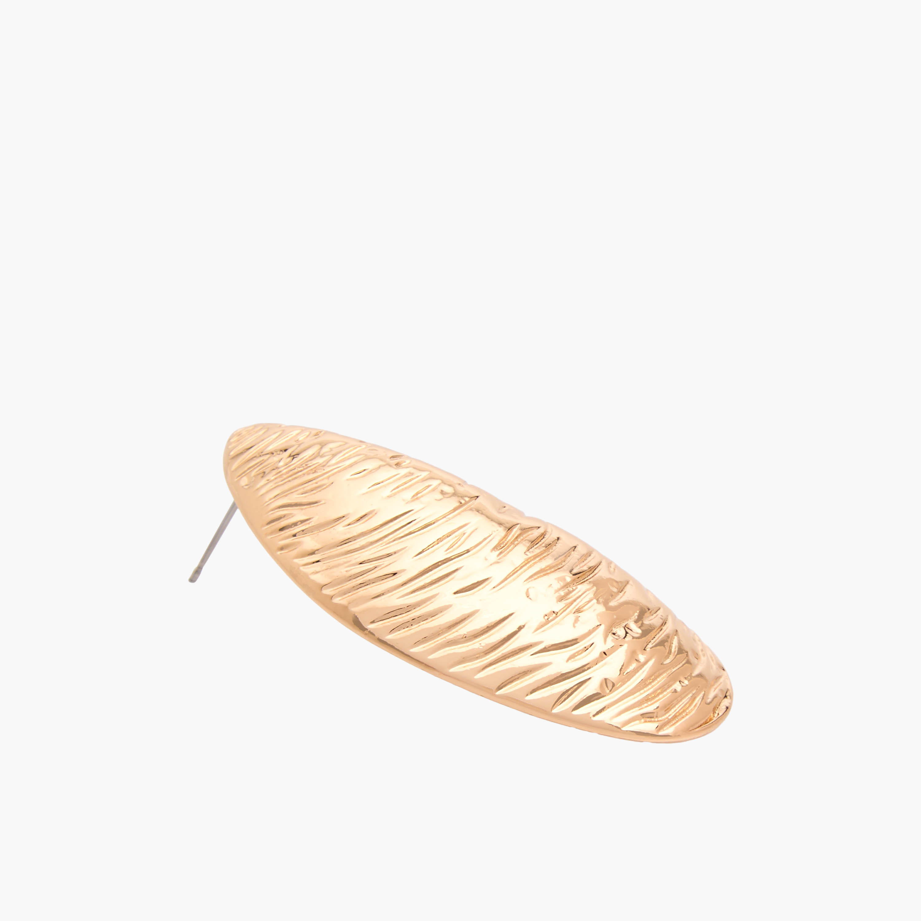 Gold Finish Shell Shaped Stud Earrings with Pushback Closure-women-watchesandjewellery-jewellery-earrings-image-7