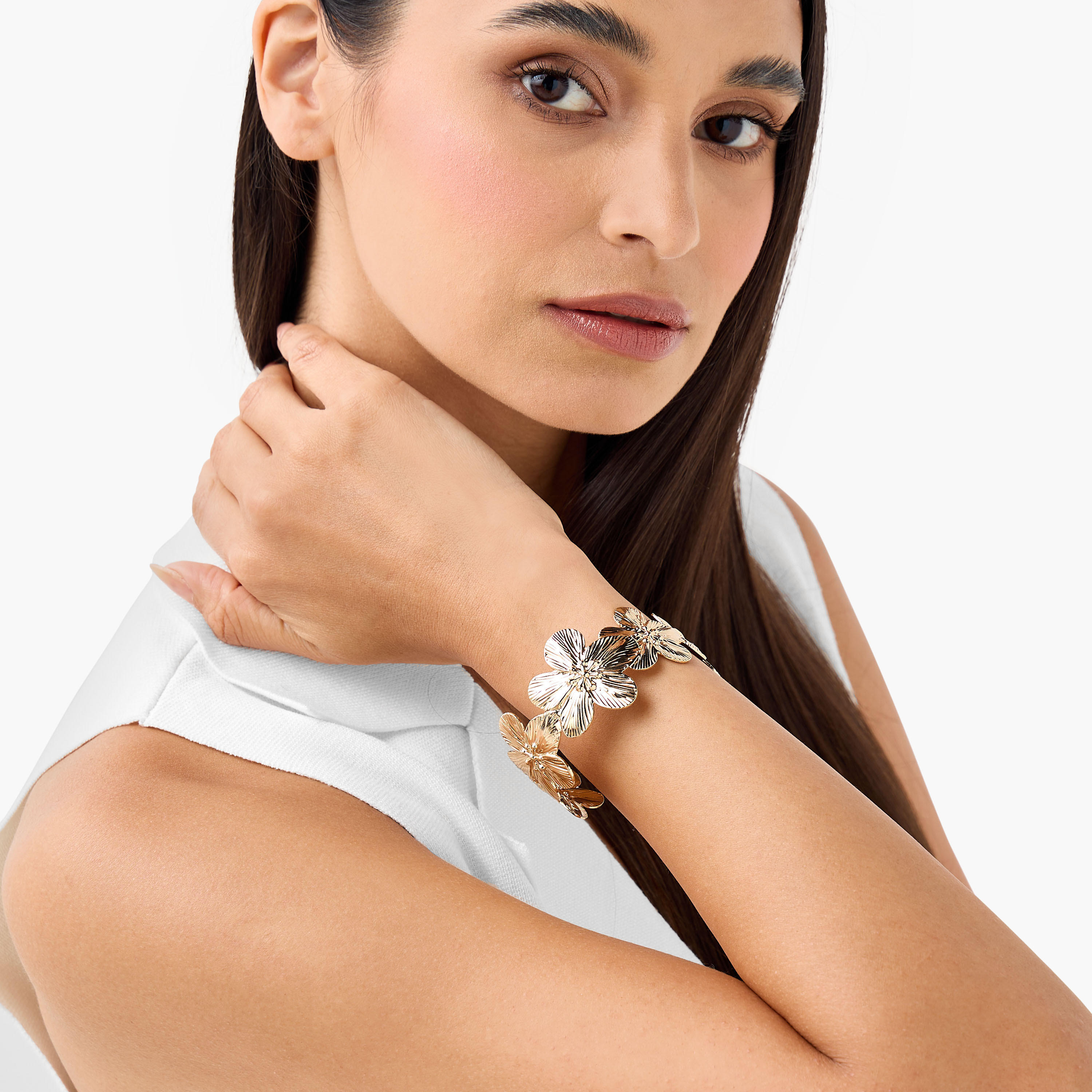 سوار زهري بتشطيب ذهبي-women-watchesandjewellery-jewellery-banglesandbracelets-image-5