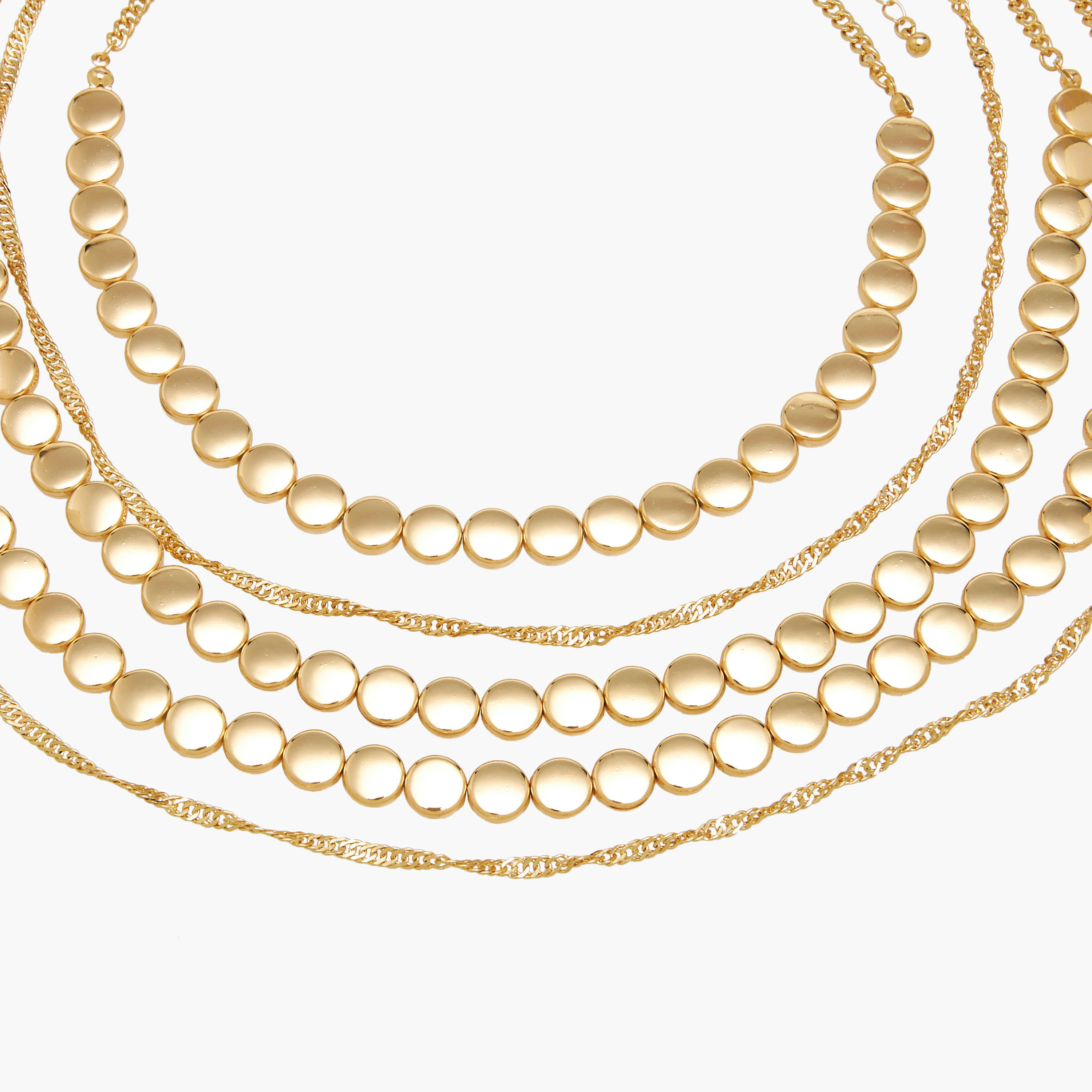 عقد معدن بمشبك إغلاق - طقم من 5 قطع-women-watchesandjewellery-jewellery-necklacesandpendants-image-9