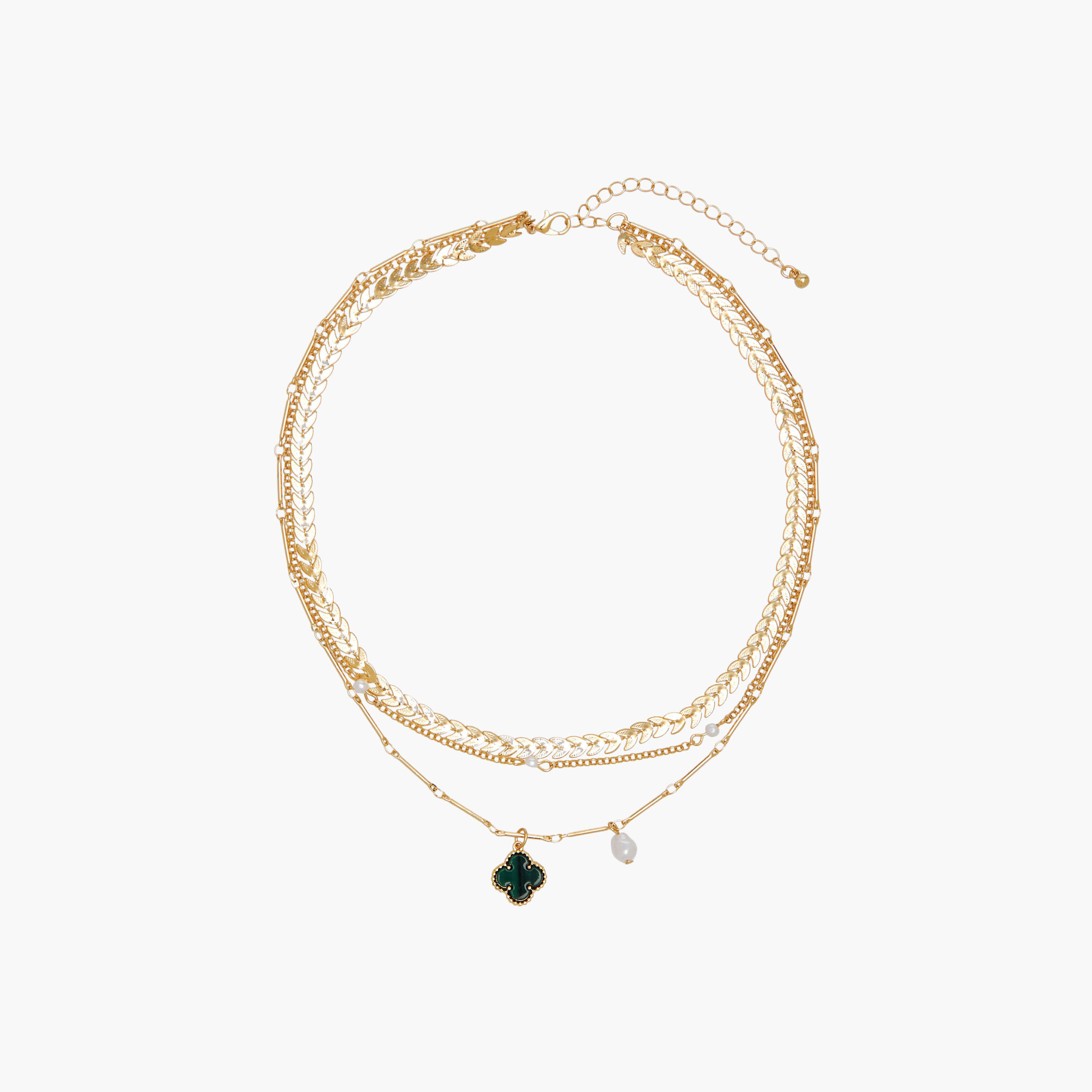 عقد معدن بدلاية ومشبك إغلاق-women-watchesandjewellery-jewellery-necklacesandpendants-image-1