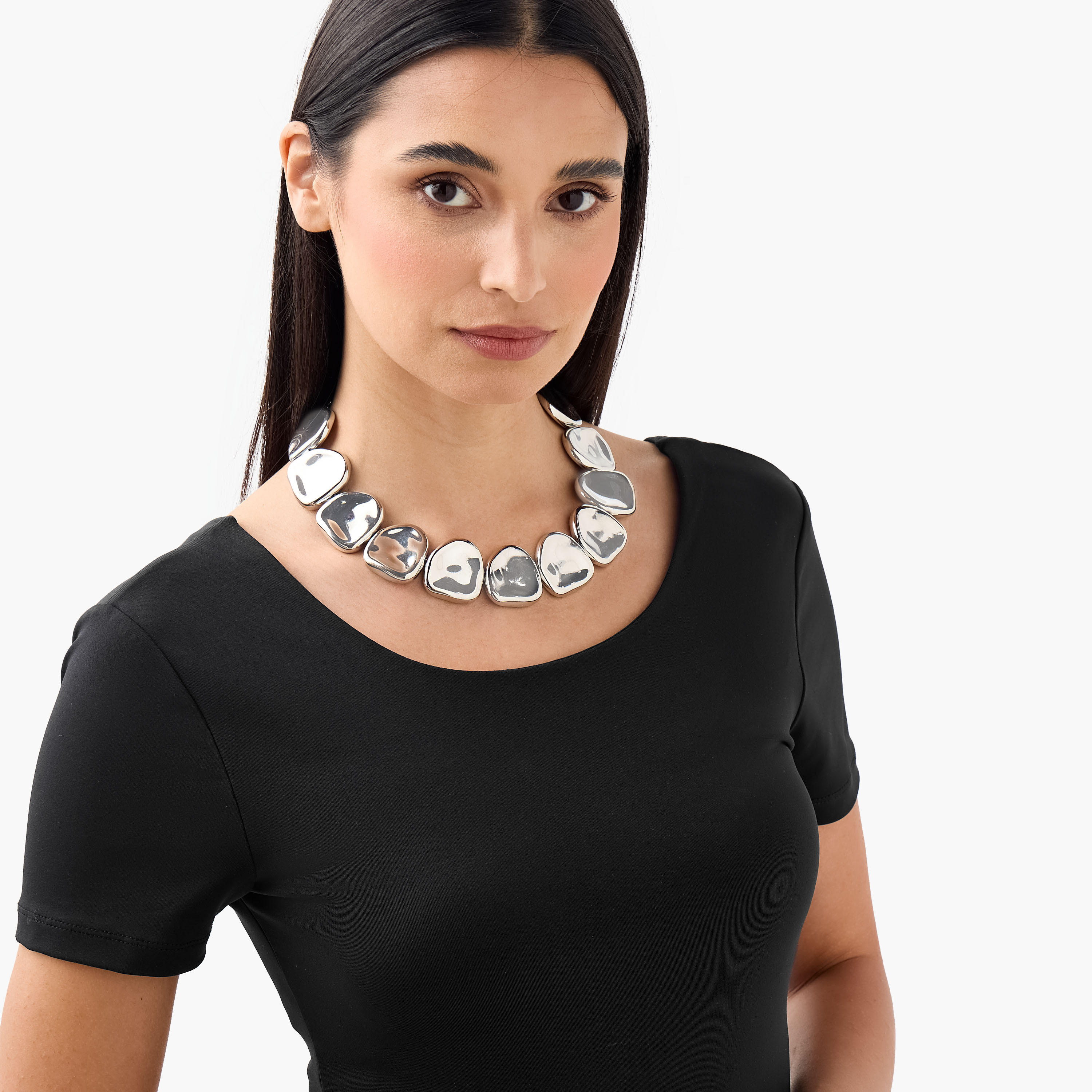 Silver Finish Necklace with Orb Design-women-watchesandjewellery-jewellery-necklacesandpendants-image-2