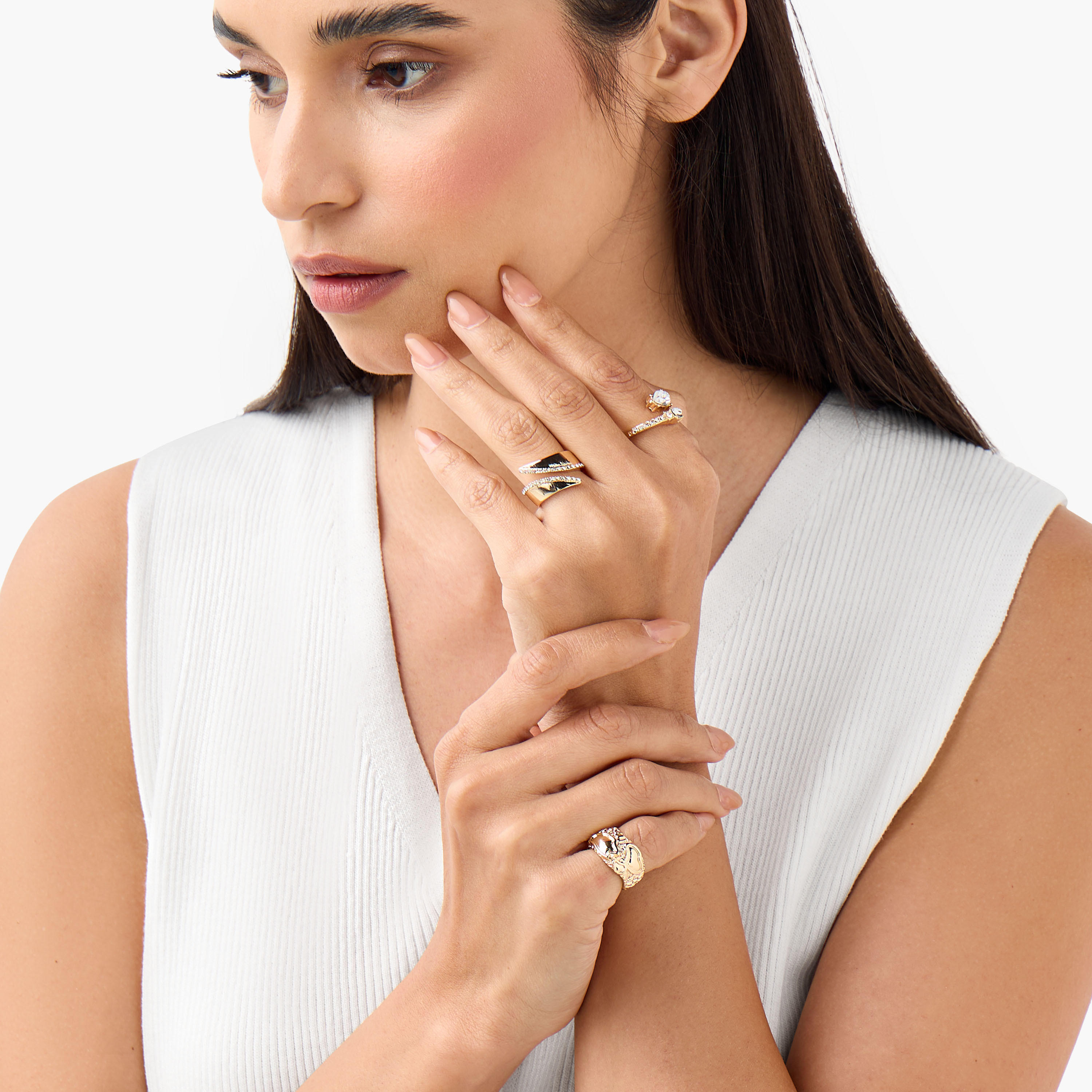 خواتم ميتاليك - طقم 3 قطع-women-watchesandjewellery-jewellery-rings-image-3