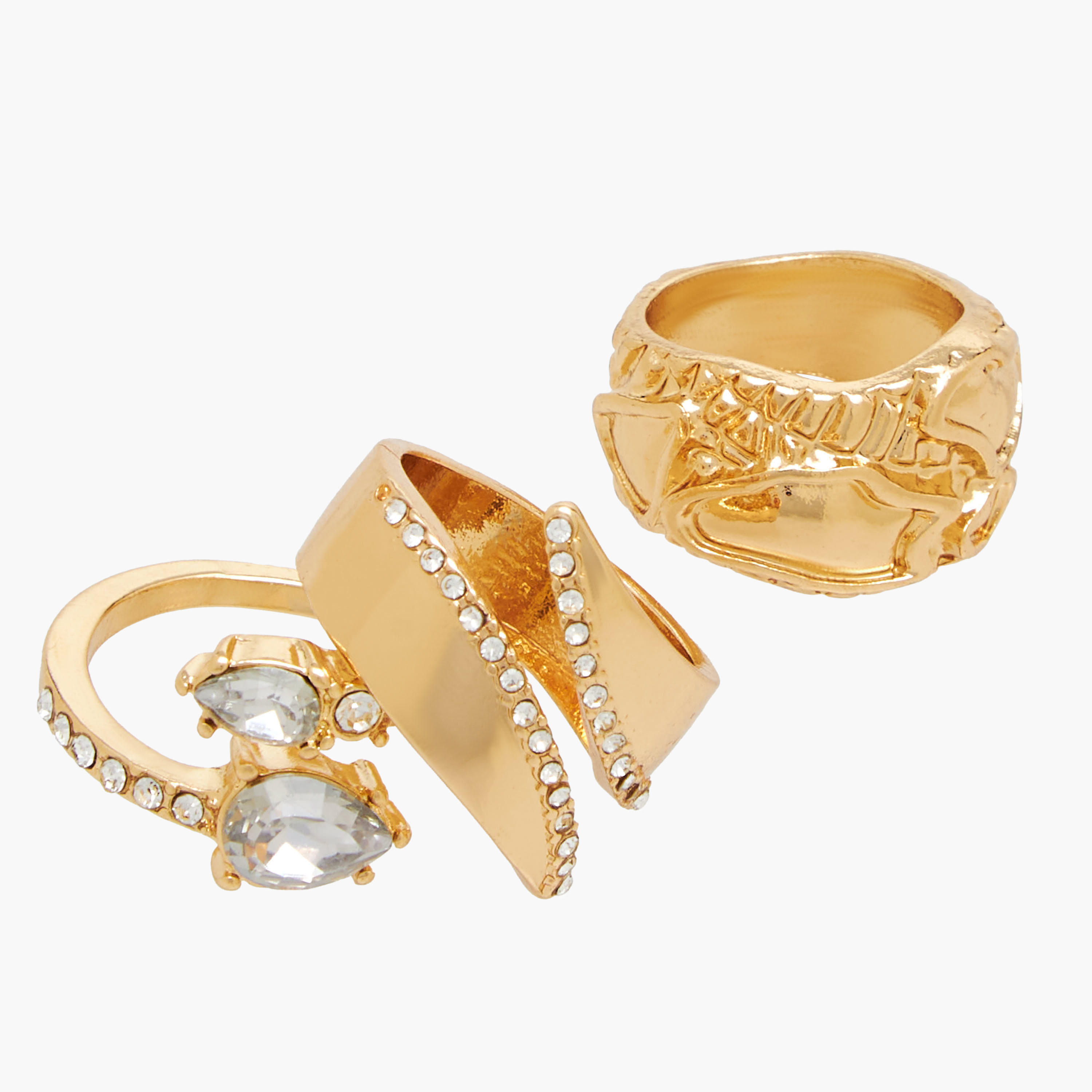 خواتم ميتاليك - طقم 3 قطع-women-watchesandjewellery-jewellery-rings-image-2