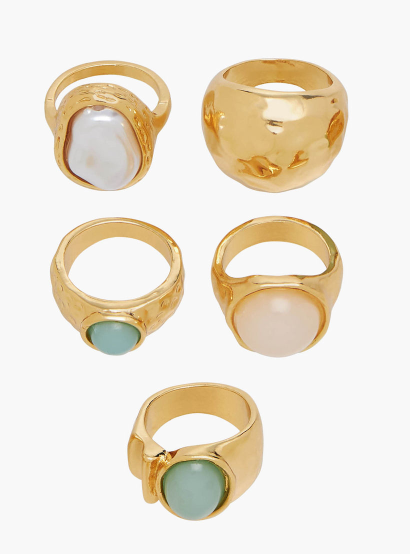 Pack of 5 - Metallic Ring-women-watchesandjewellery-jewellery-rings-image-1
