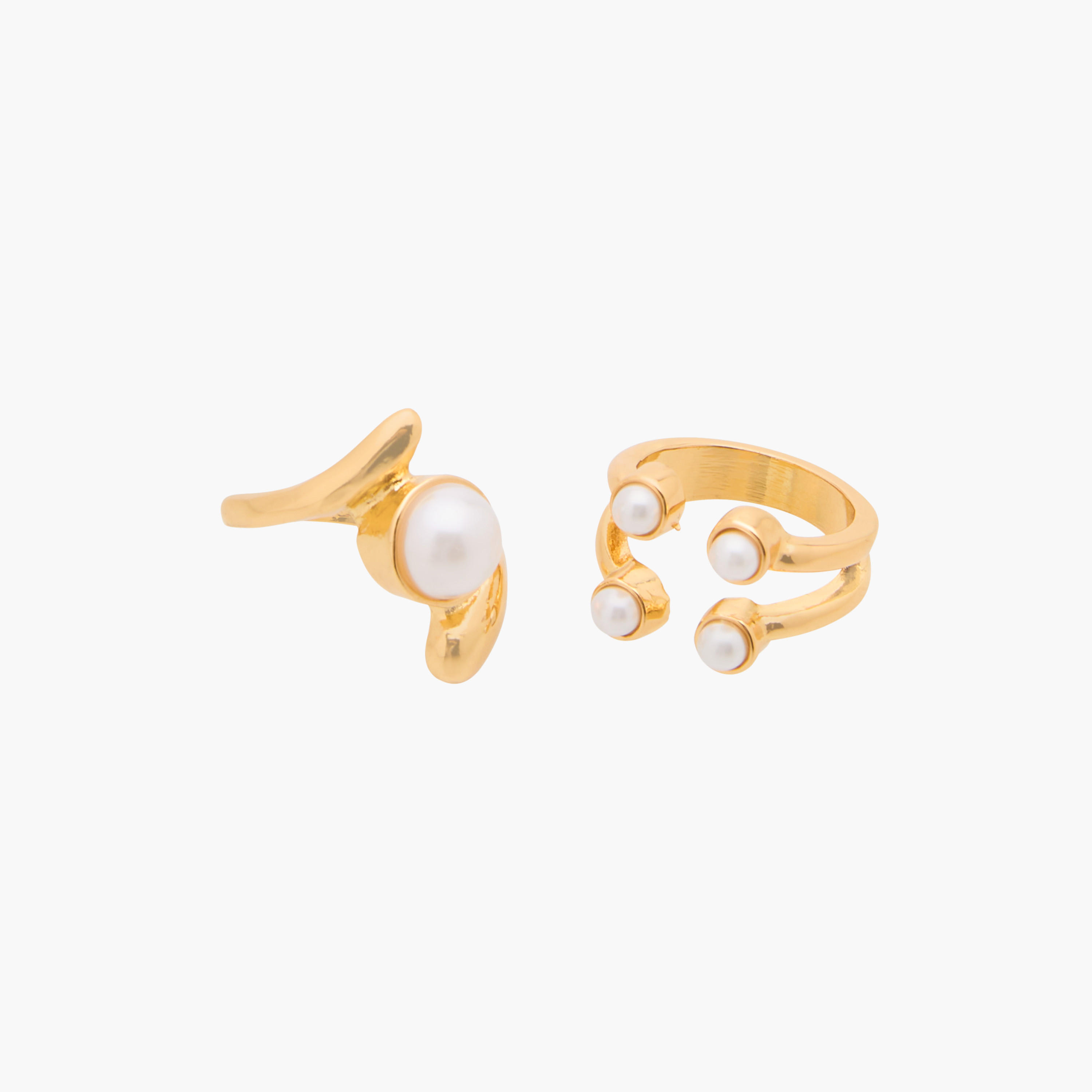طقم من 6 - خواتم بلون ذهبي وتصميم متنوع-women-watchesandjewellery-jewellery-rings-image-4