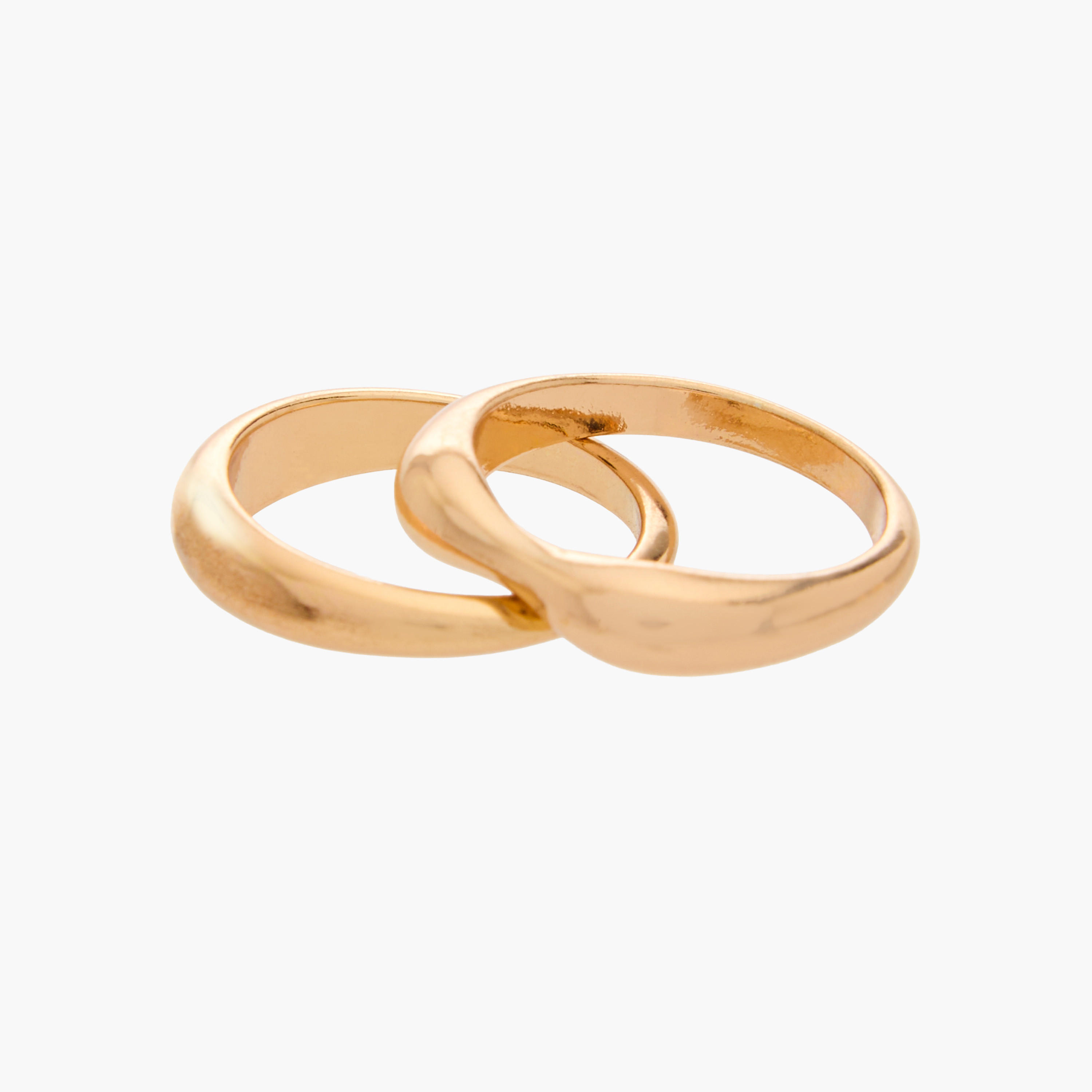 خواتم ذهبية اللون بتصميم عصري - 4 قطع-women-watchesandjewellery-jewellery-rings-image-4