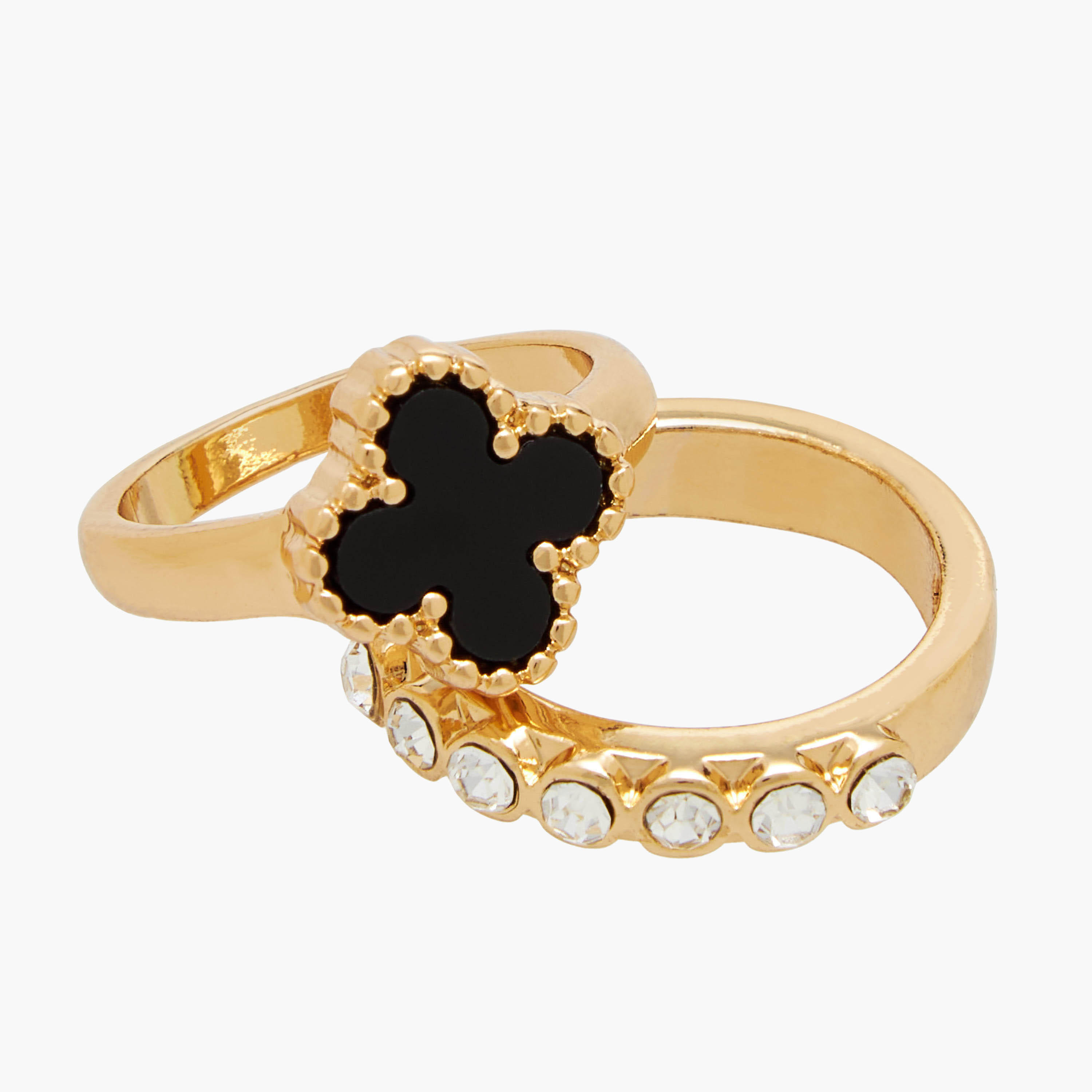 خواتم ميتاليك مزينة - طقم من 6 قطع-women-watchesandjewellery-jewellery-rings-image-1