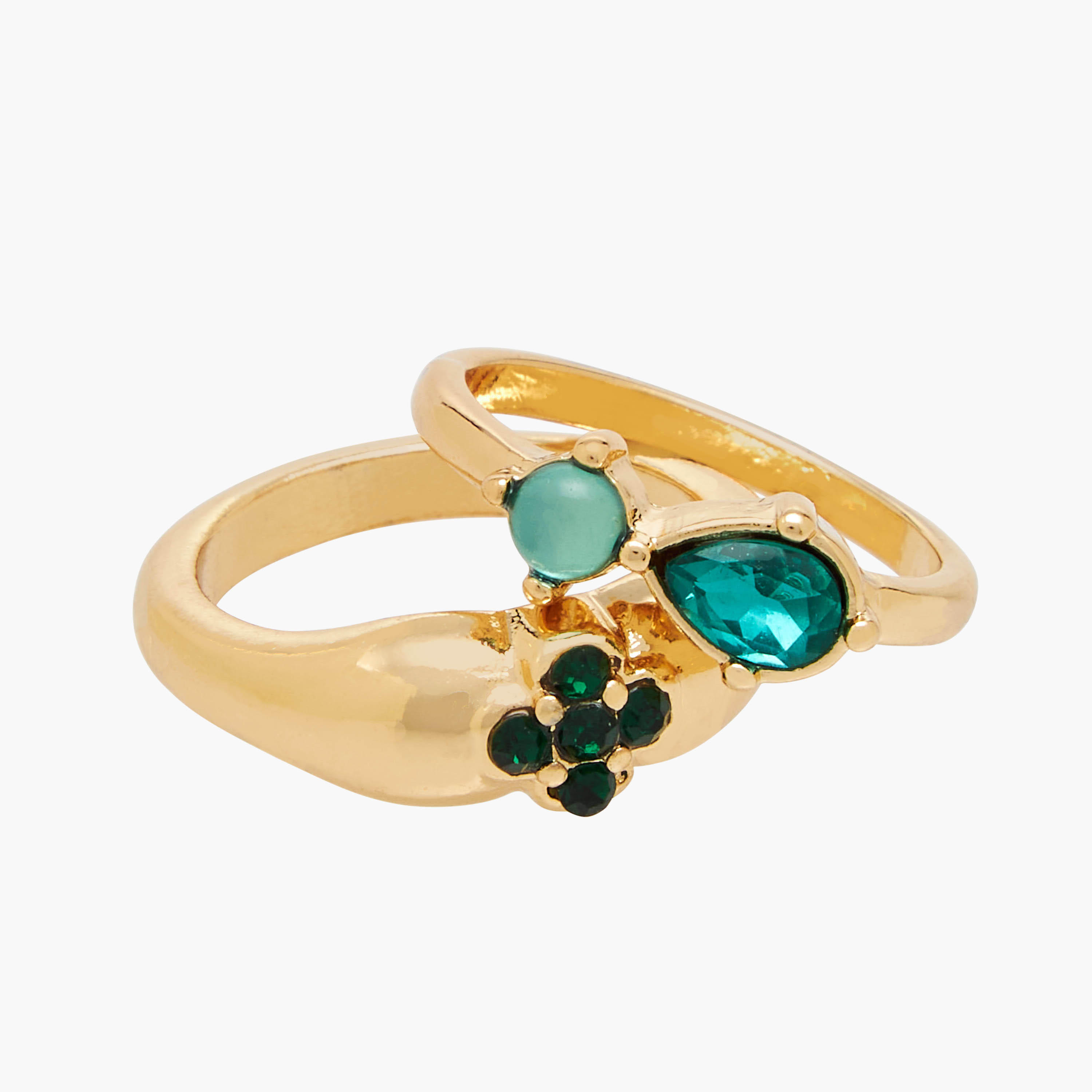 خواتم ميتاليك - مجموعة 8 قطع-women-watchesandjewellery-jewellery-rings-image-1