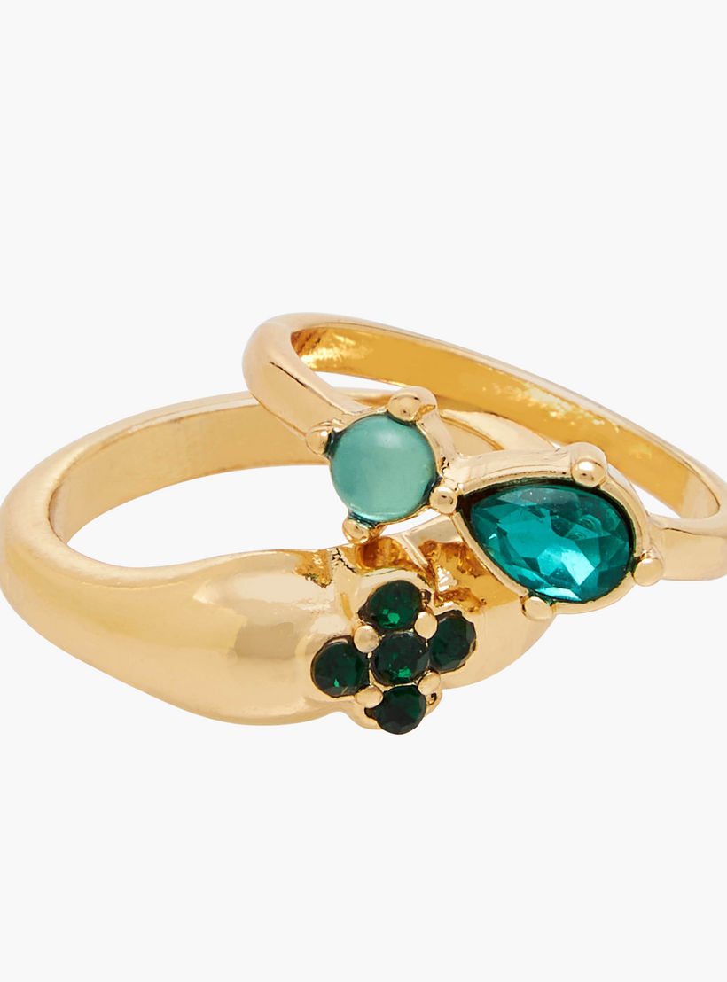 خواتم ميتاليك - مجموعة 8 قطع-women-watchesandjewellery-jewellery-rings-image-1