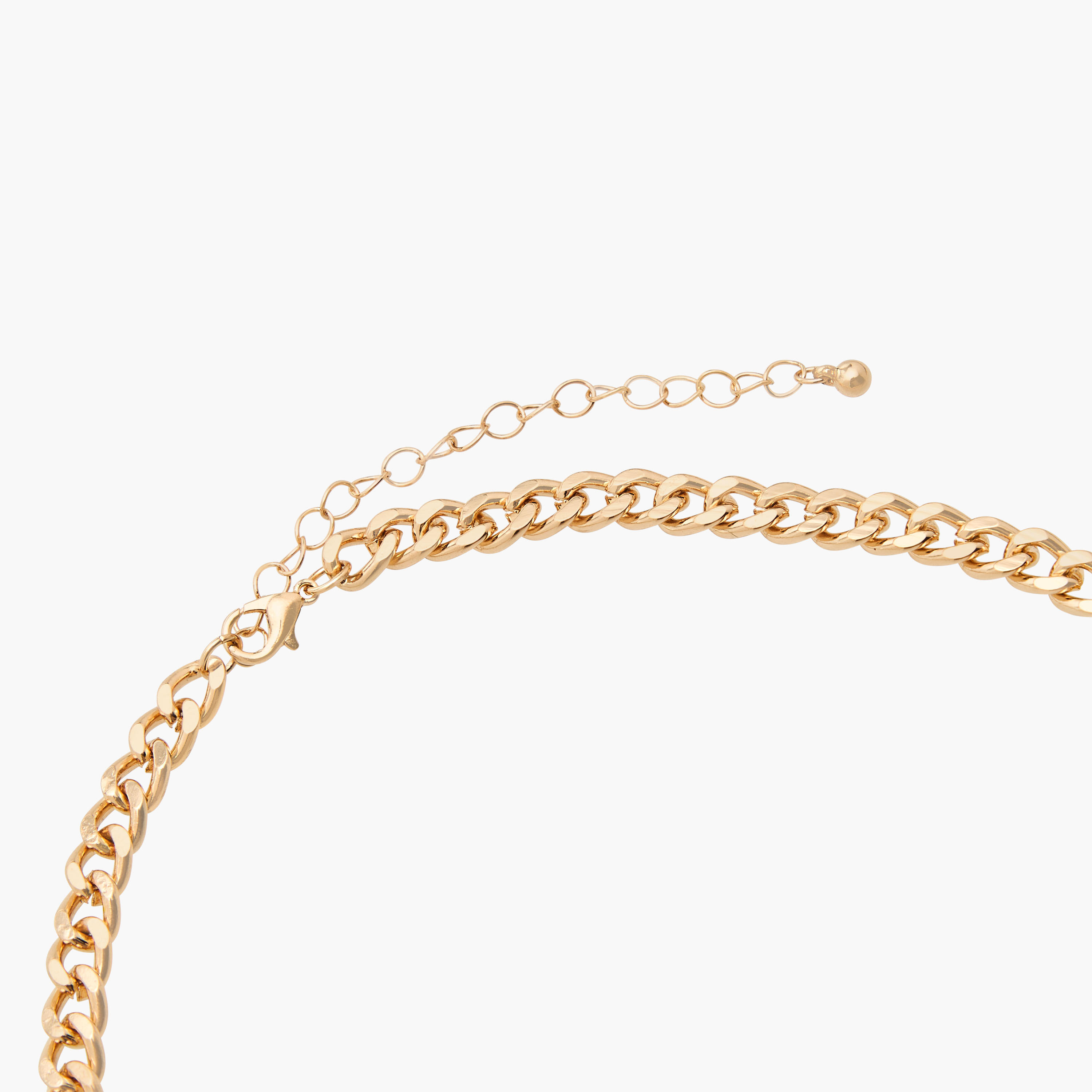 عقد سلسلة معدن بتفاصيل حلية متداخلة-women-watchesandjewellery-jewellery-necklacesandpendants-image-4
