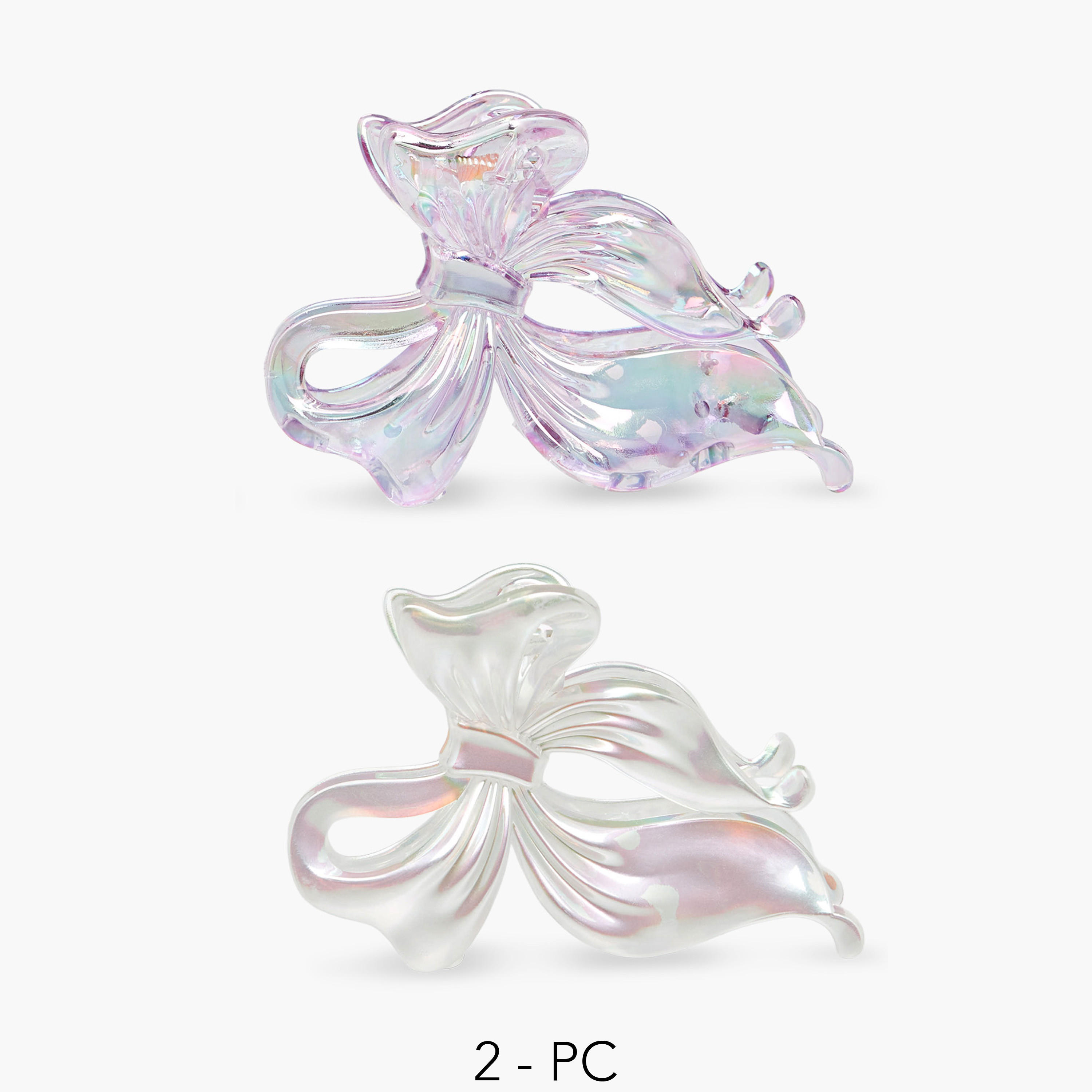 Pack of 2 - Bow Shaped Hair Clamp-women-hairaccessories-clamps-image-1