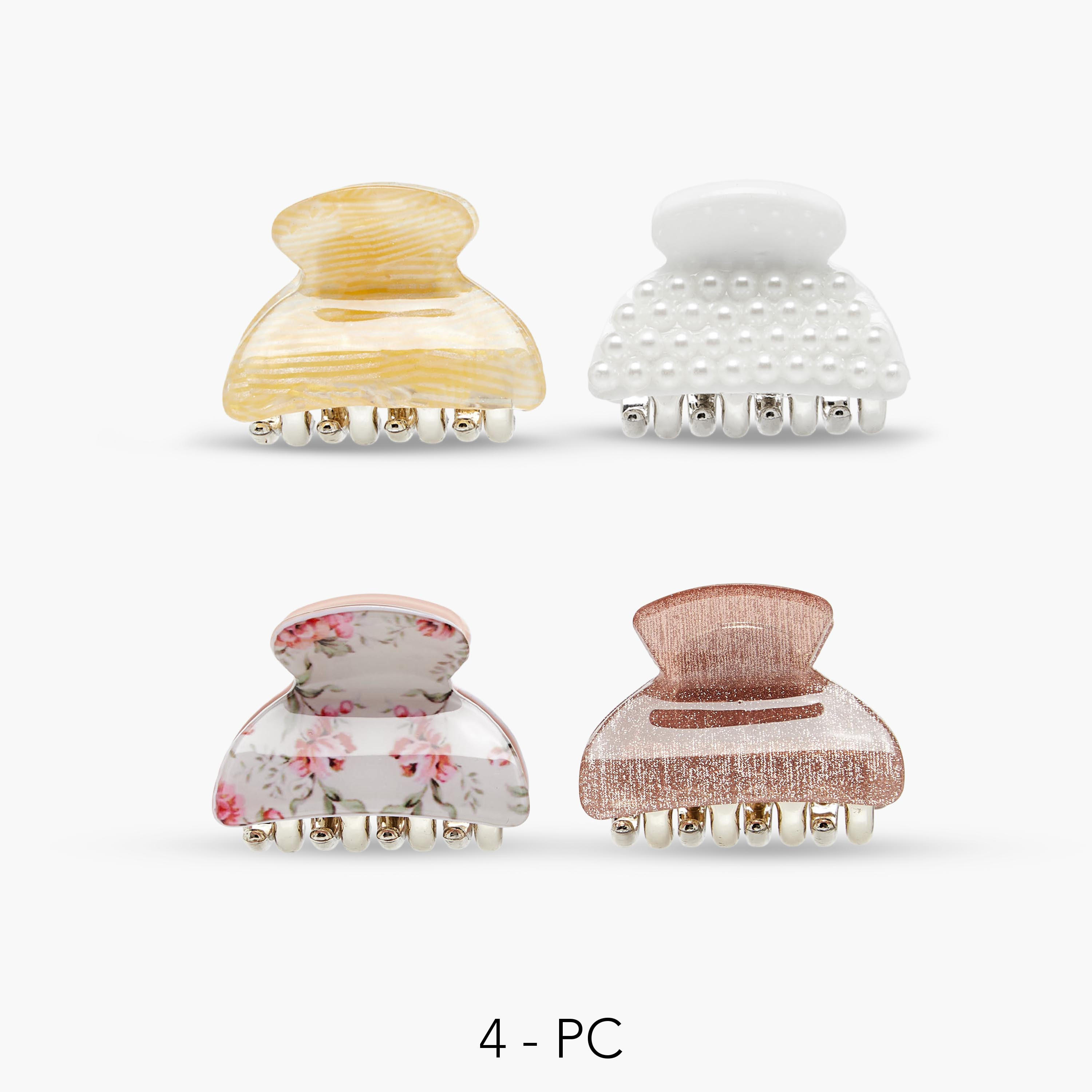 Pack of 4 Hair Clamp with Assorted Design-women-hairaccessories-clamps-image-1