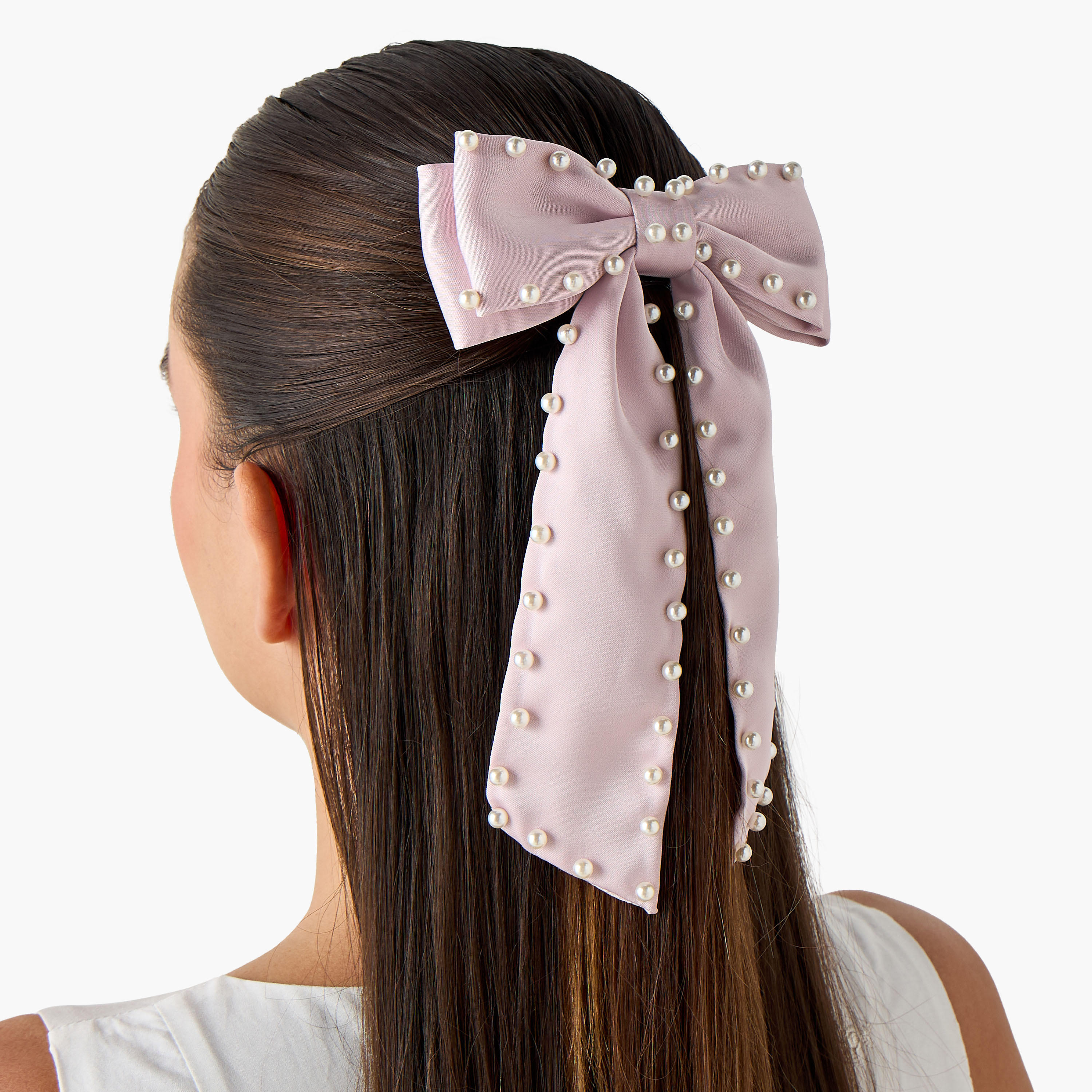 مشبك شعر بفيونكة ولؤلؤ-women-hairaccessories-clips-image-2