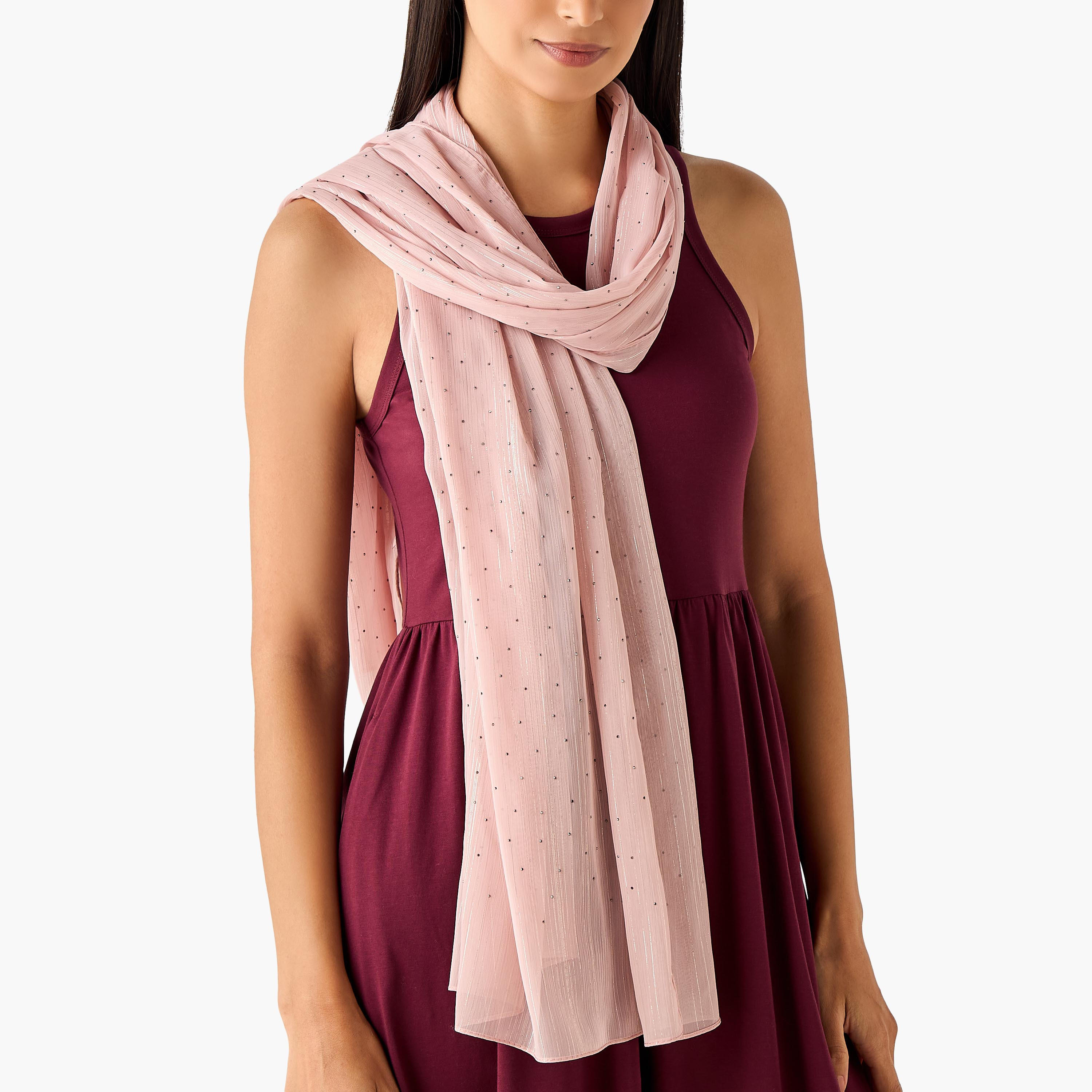 Scarf with Embellishment-women-winterwear-scarves-image-2