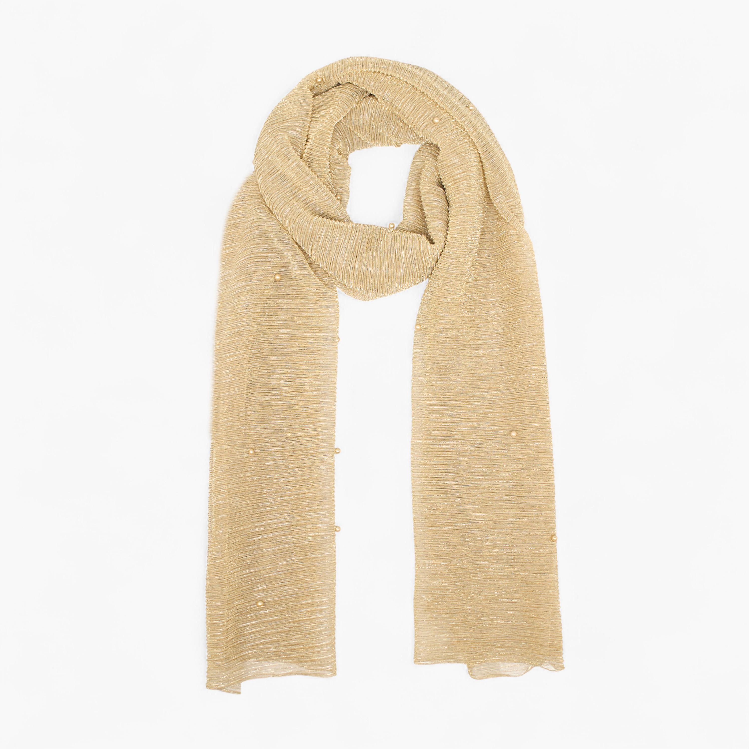 وشاح لوركس مزين باللؤلؤ-women-winterwear-scarves-image-1